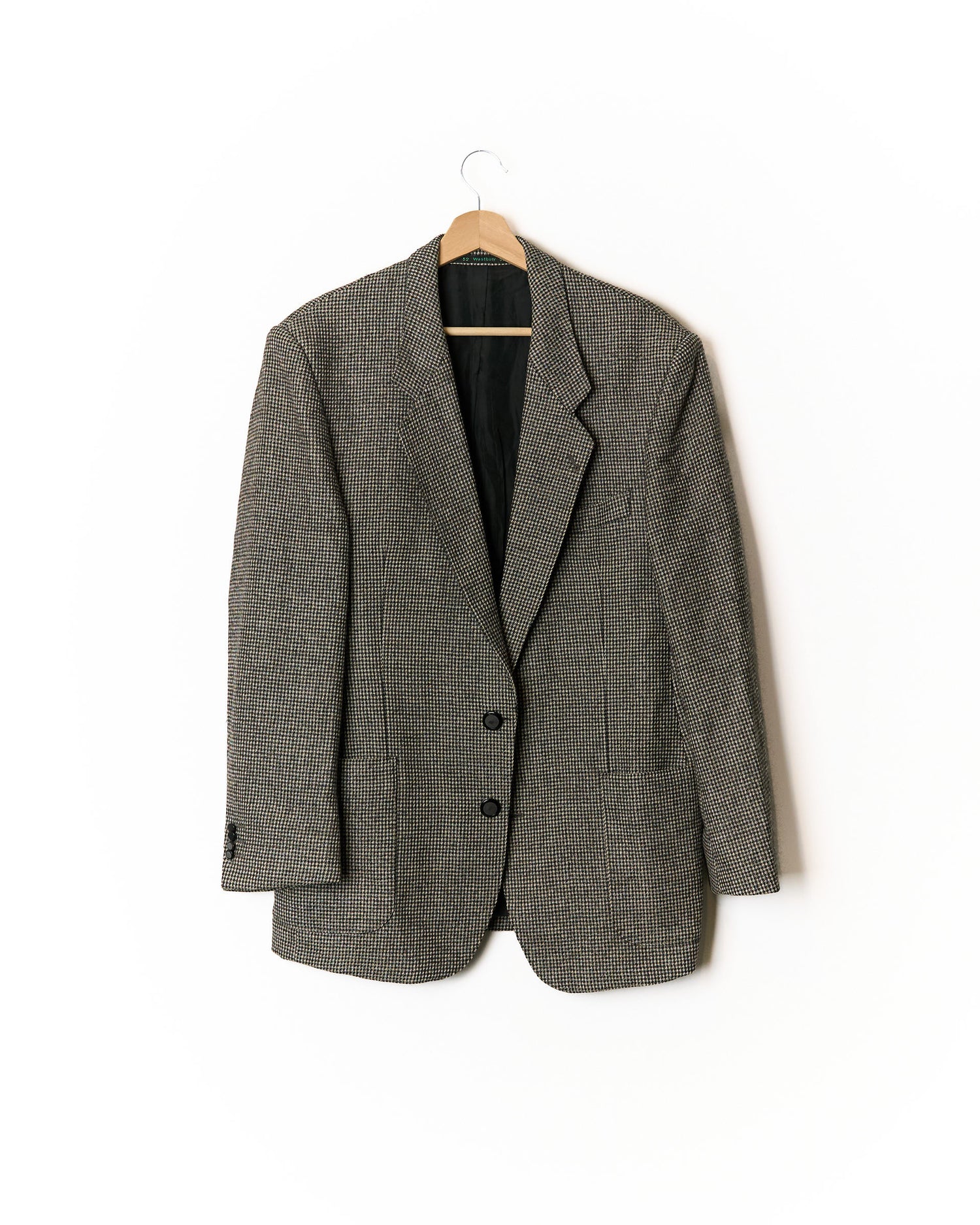 Westbury Beige, Black and Green Houndstooth Sport Jacet Blazer