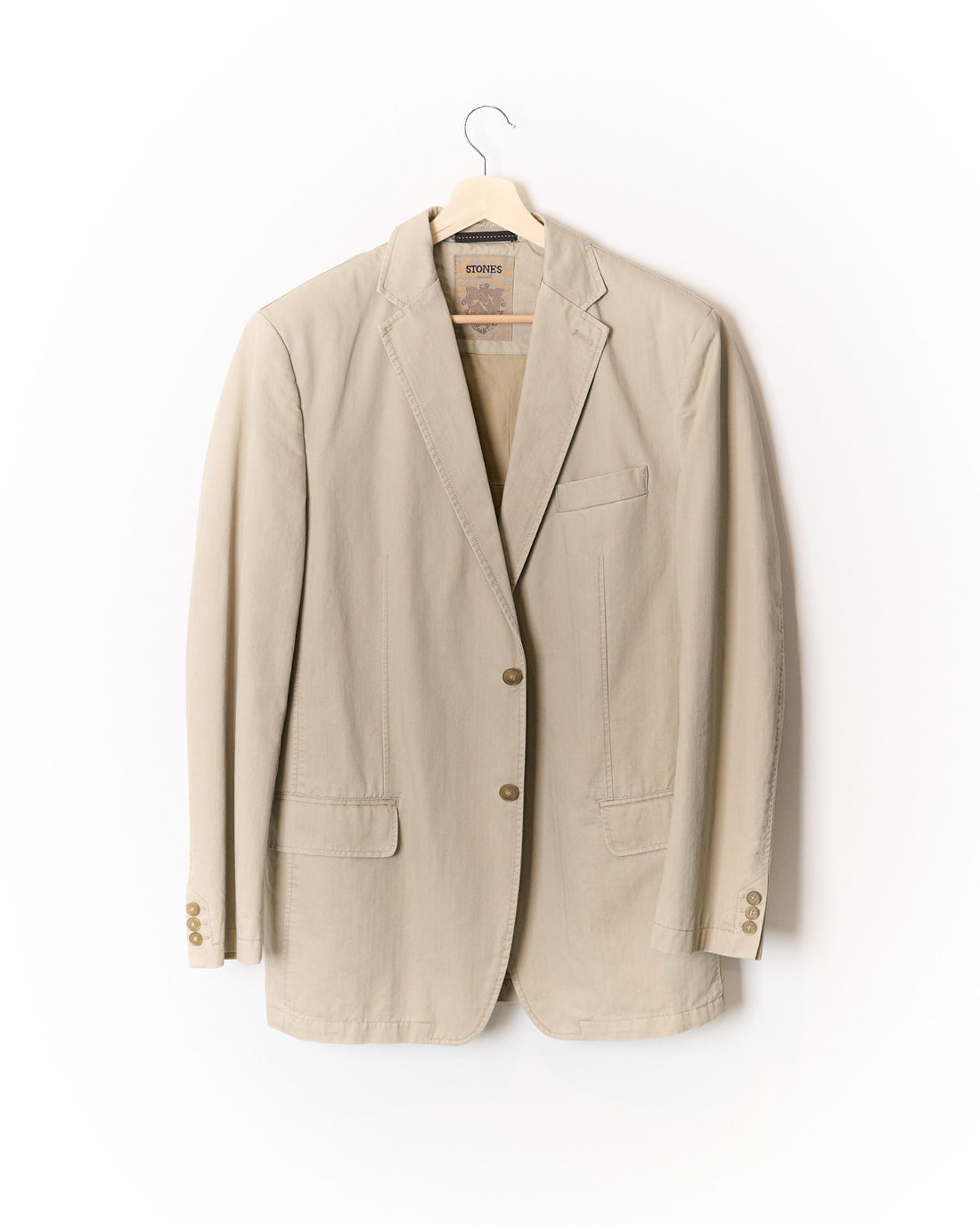 Stones Light Sand Unconstructed Sport Jacket Cotton Blazer