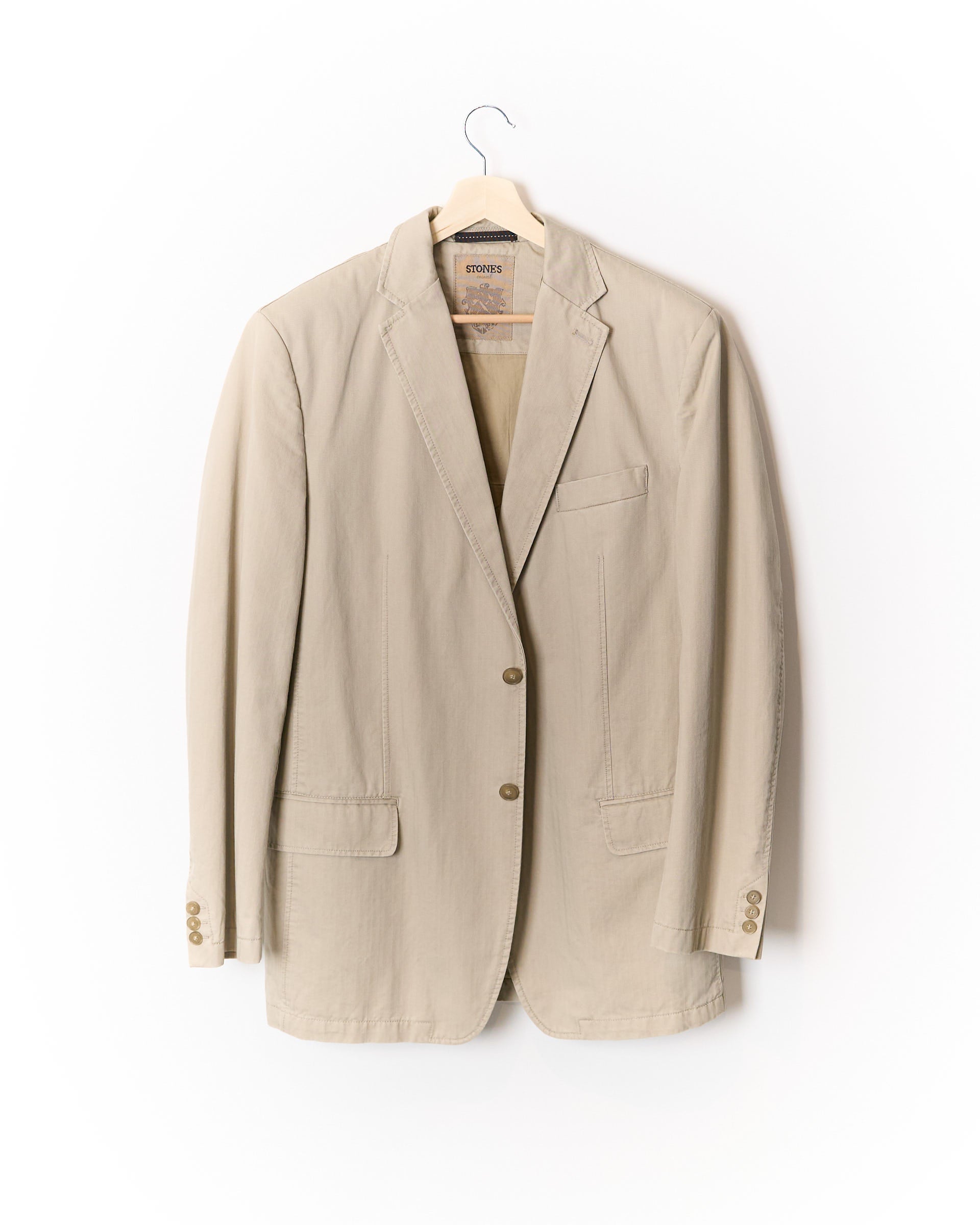 Stones Light Sand Unconstructed Sport Jacket Cotton Blazer