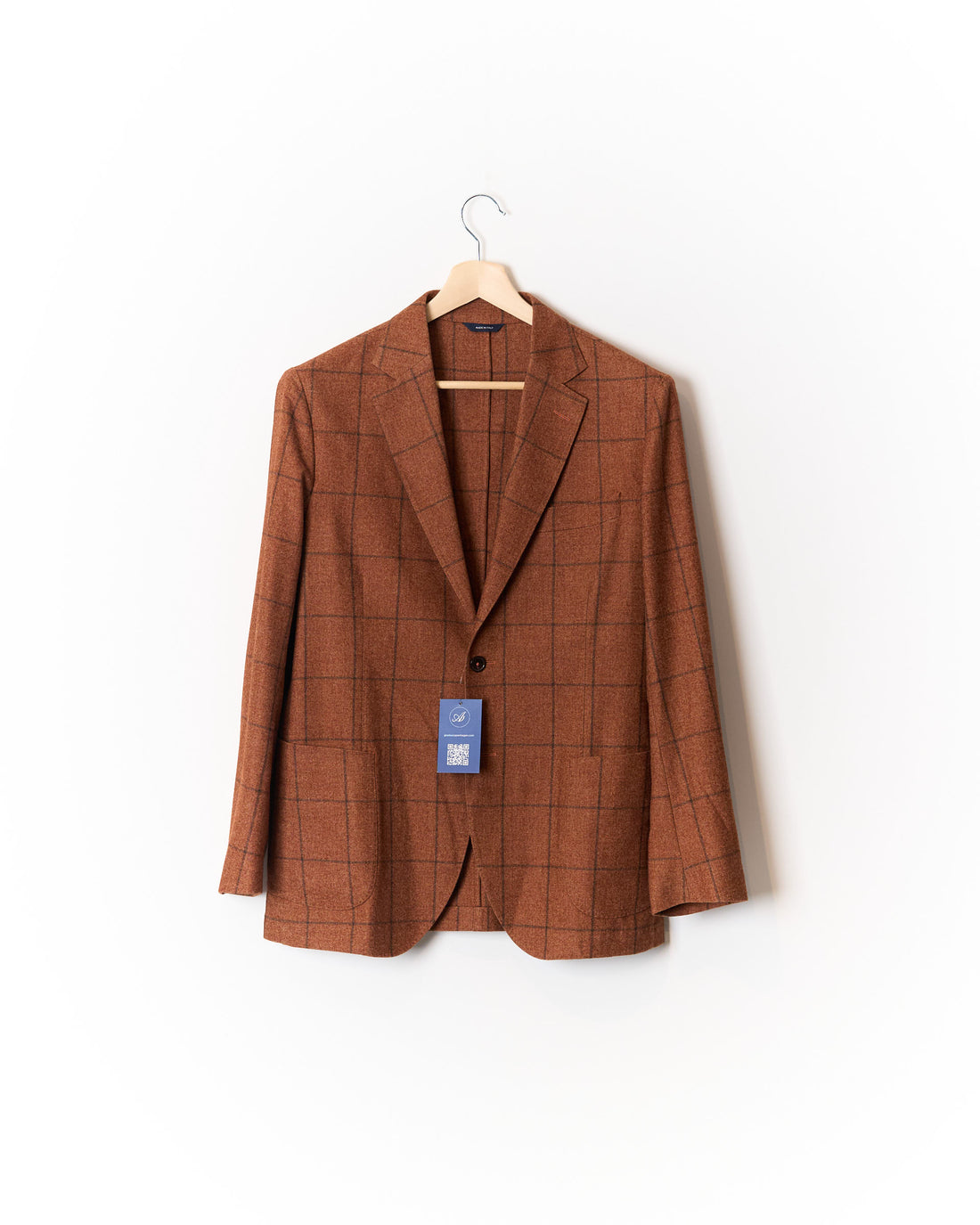 Tombolini Brown Checkered Giacca Zero Gravity Wool, Cotton and Silk Sport Jacket Blazer