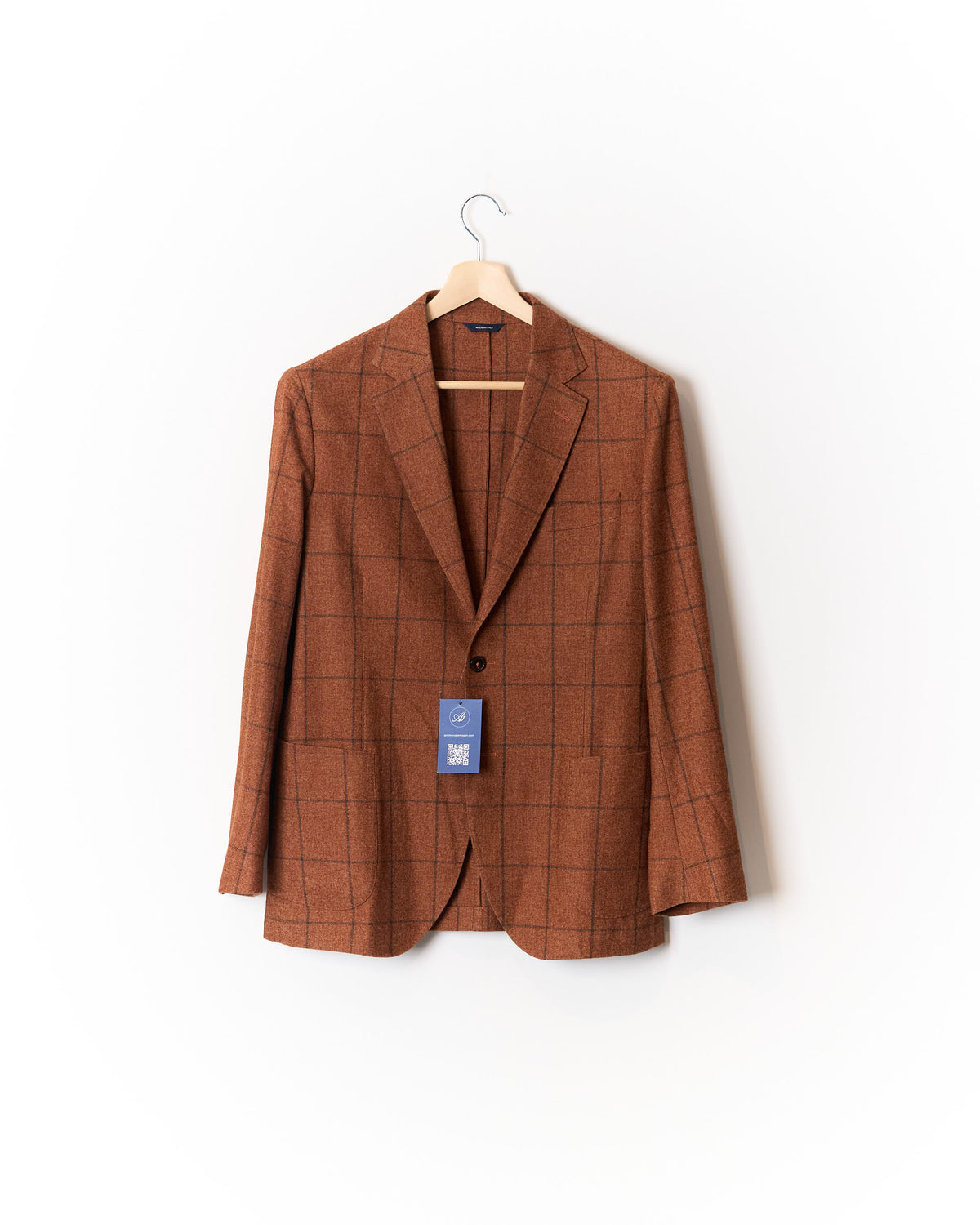 Tombolini Brown Checkered Giacca Zero Gravity Wool, Cotton and Silk Sport Jacket Blazer