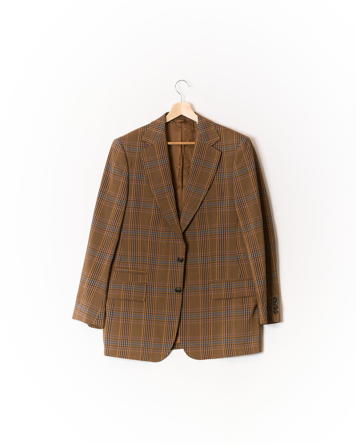 Gant Brown Checkered Wool Sport Jacket Blazer