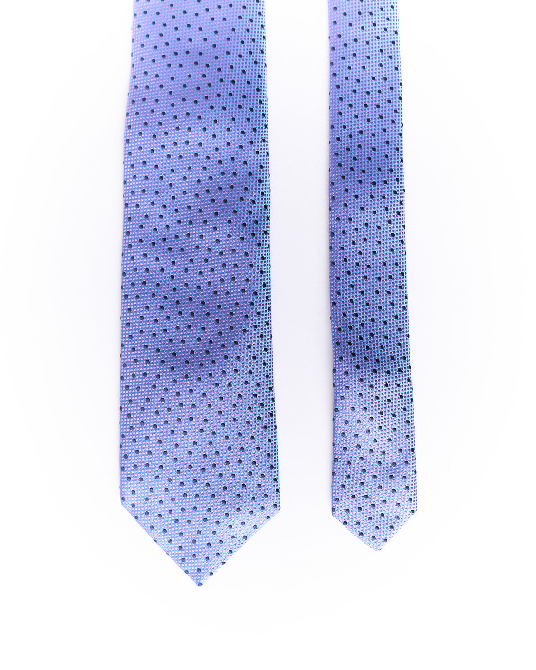 Eton Blue, Navy and Purple Dotted Silk Tie