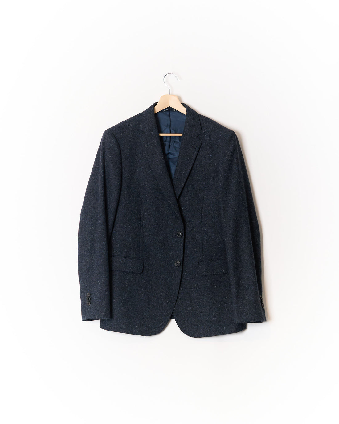 Gant Navy Melange Wool and Silk Sport Jacket Blazer