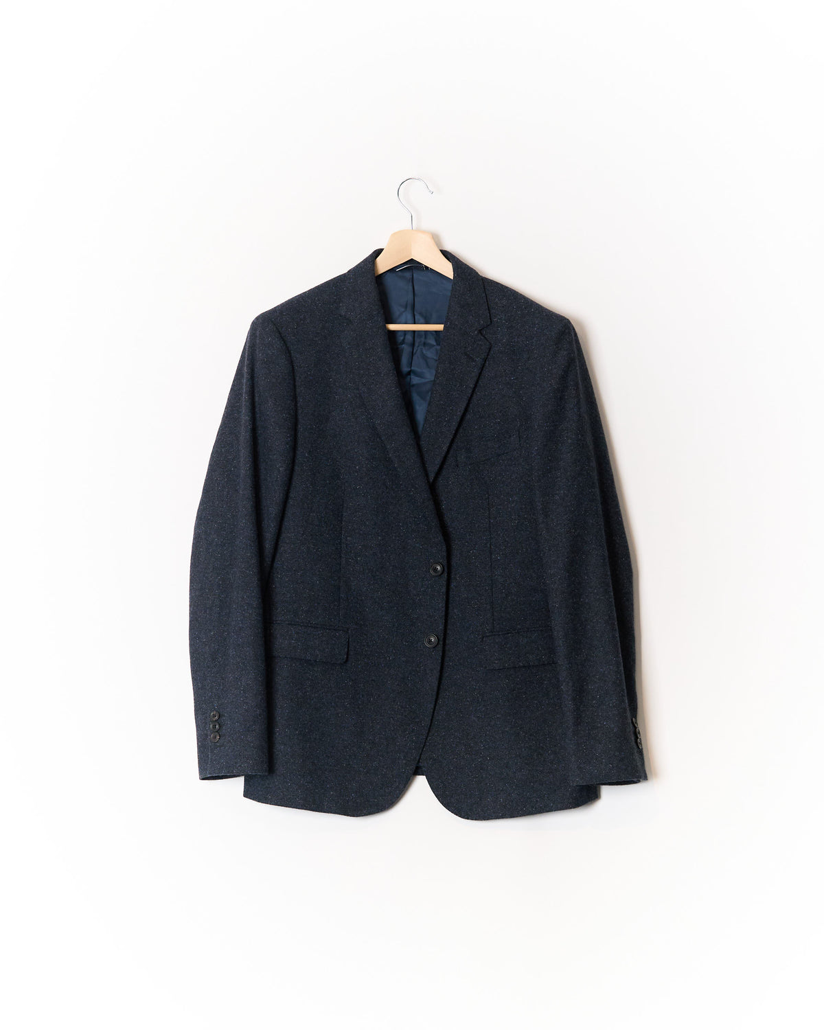 Gant Navy Melange Wool and Silk Sport Jacket Blazer