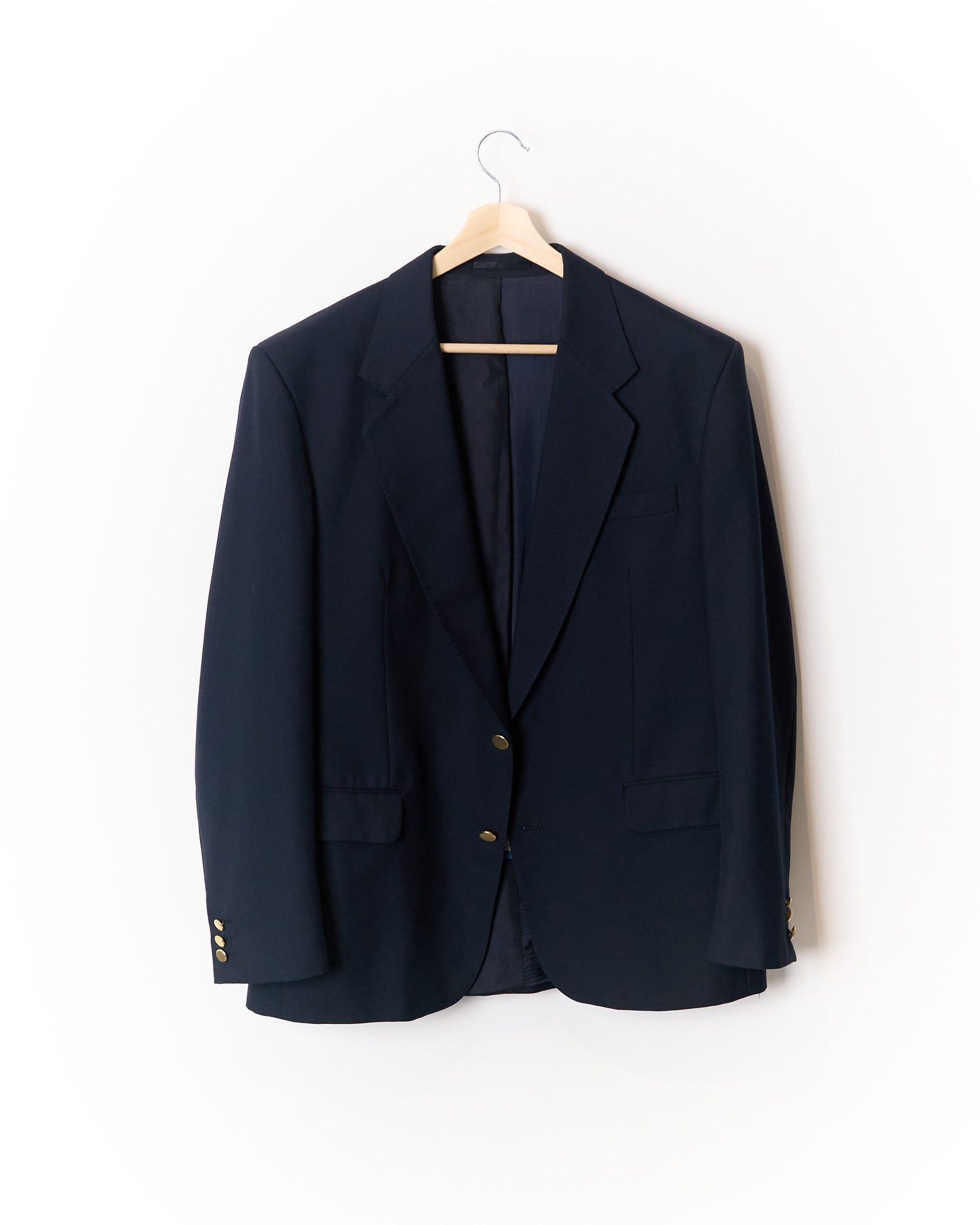 Scan Collection Navy Gold Button Wool Blazer