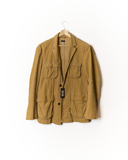 Armani Jeans Beige Corduroy Safari Jacket Overshirt