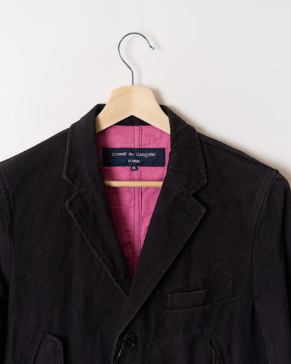 Comme des Garçons Homme Black Cotton Denim Jacket