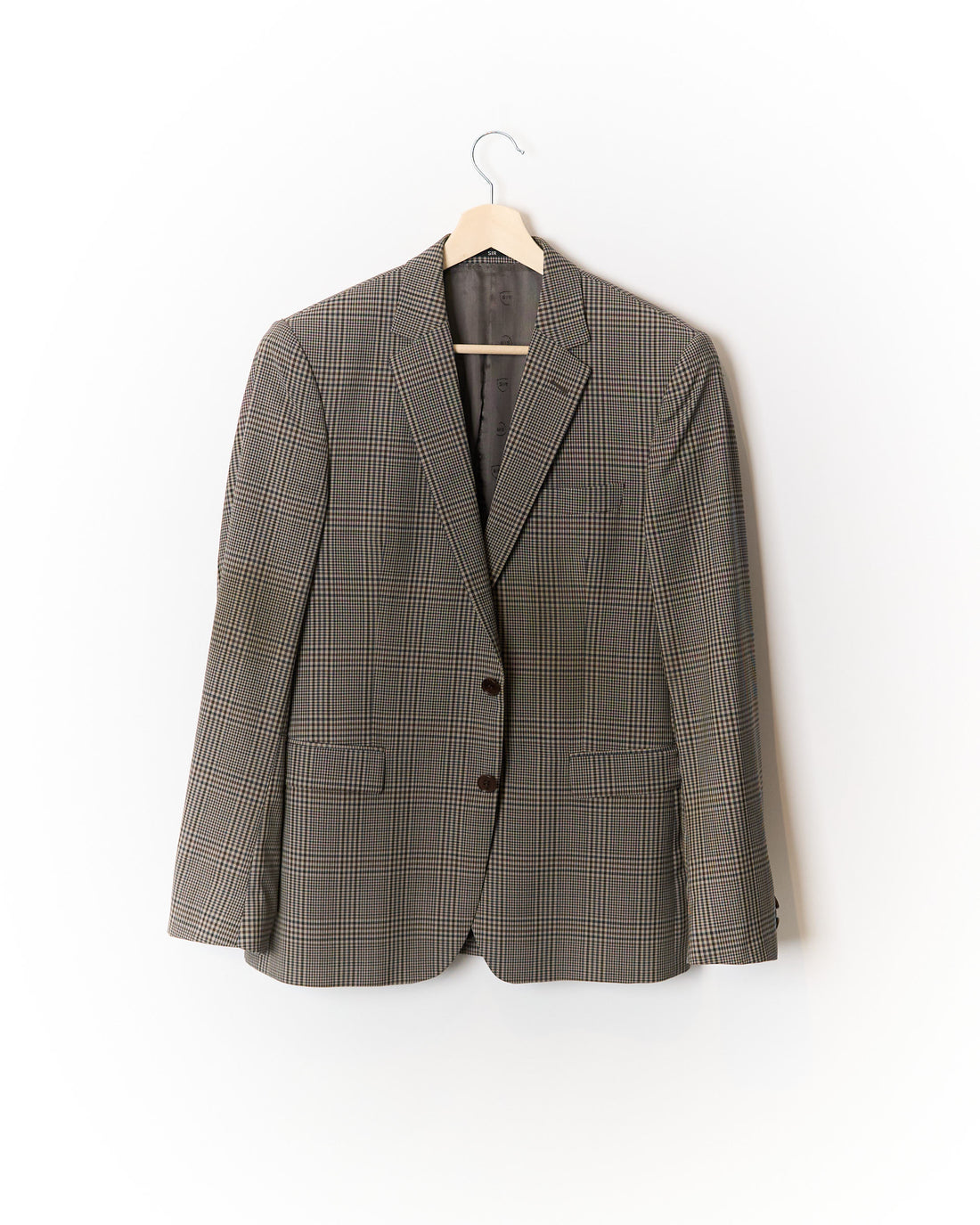 Sir Brown Checkered Nicholas Wool Sport Jacket Blazer