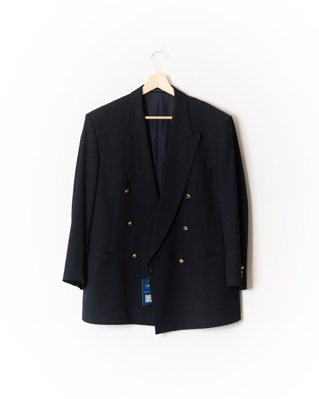 Westbury Navy Double Breasted Gold Button Wool Blazer