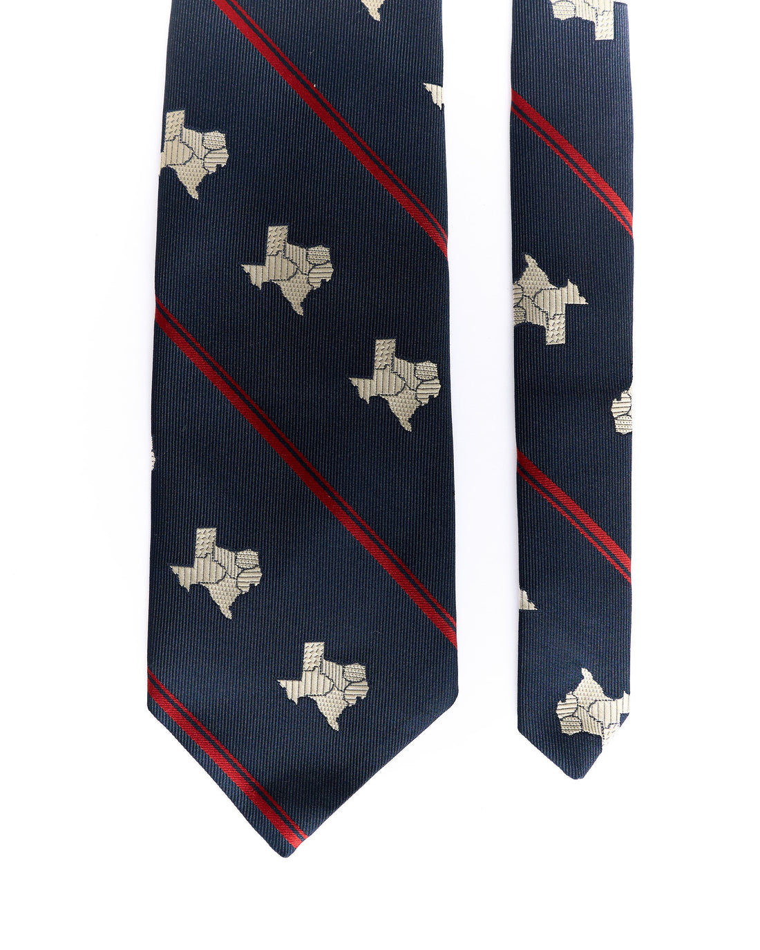 Pierre Cardin Navy and Red Striped Crest Ivy League Vintage Tie