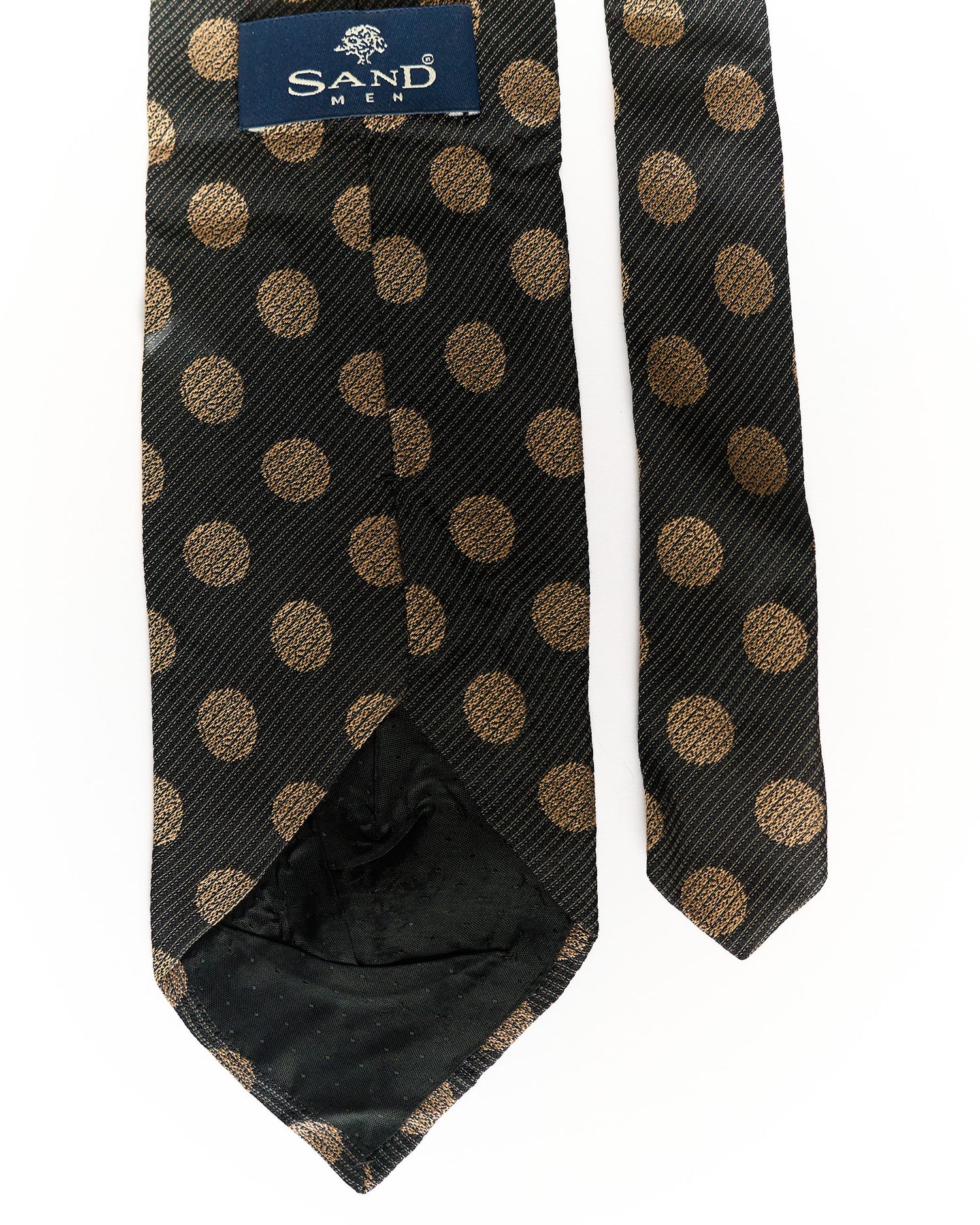 Sand Copenhagen Brown Dotted Silk Tie