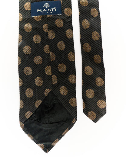 Sand Copenhagen Brown Dotted Silk Tie