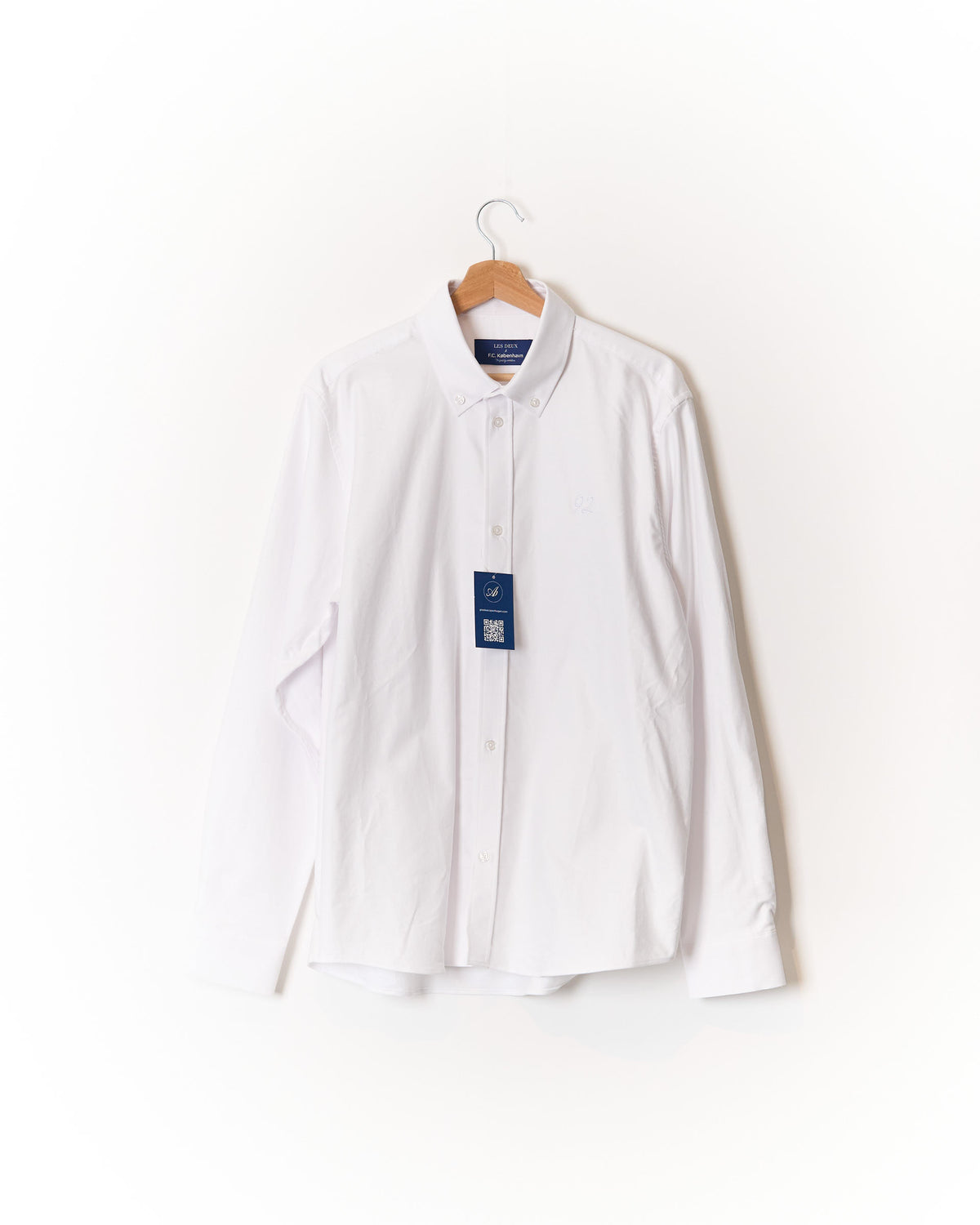 Les Deux x F.C. København Weißes Oxford-Hemd