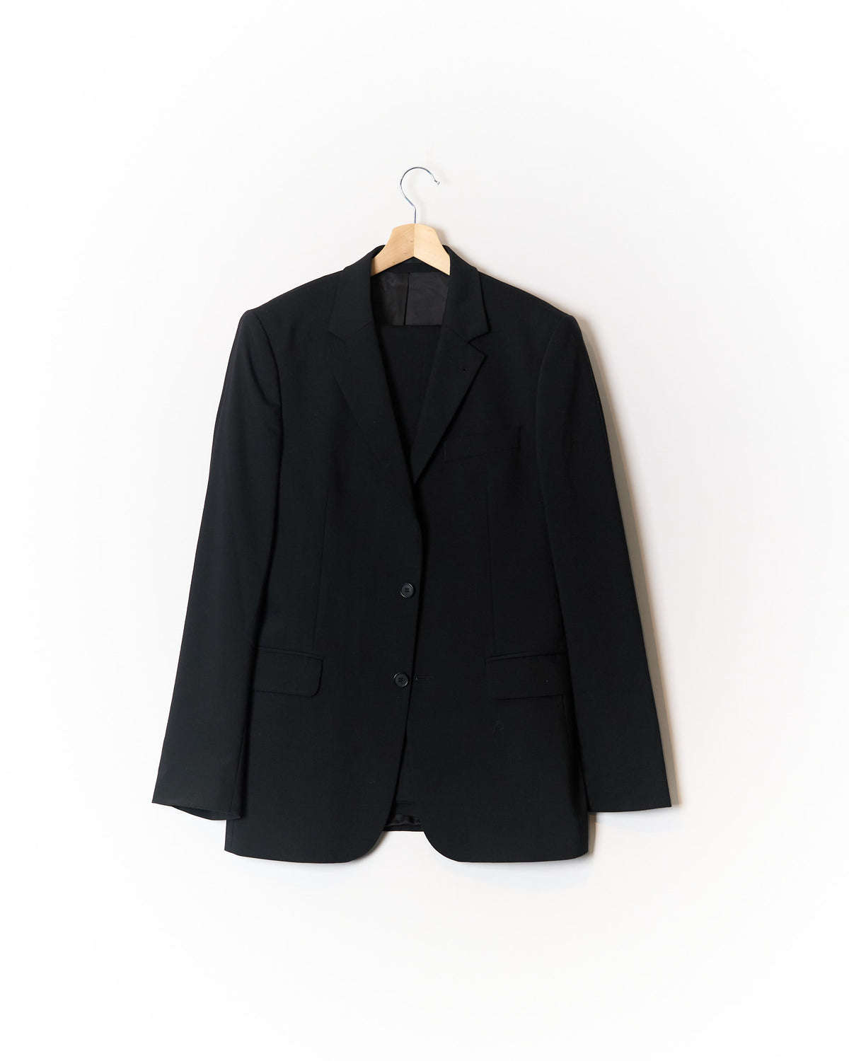 Riley Black Straigt Leg Wool Suit