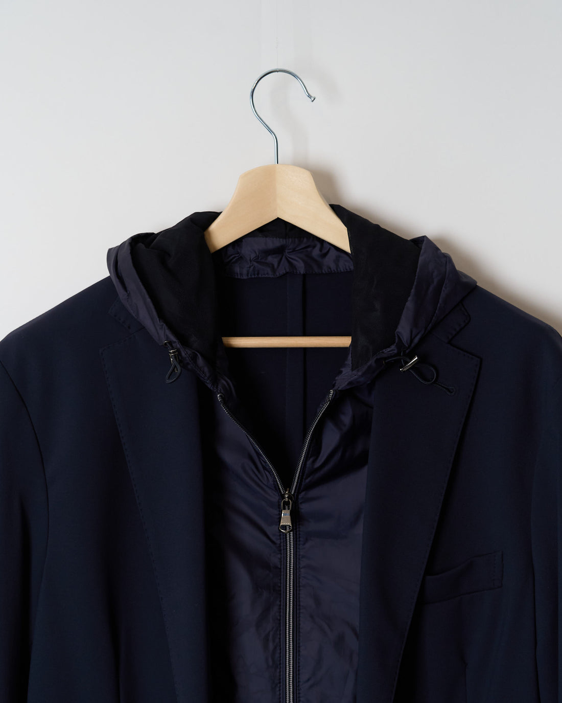 Fradi Navy Zip and Button Wind Breaker Jacket