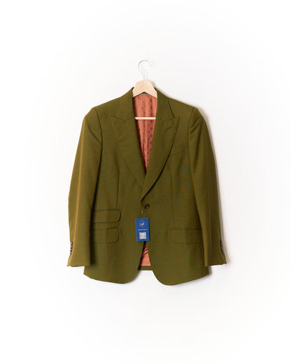 Gucci Olive Green Single Breasted Wool and Mohair Blazer