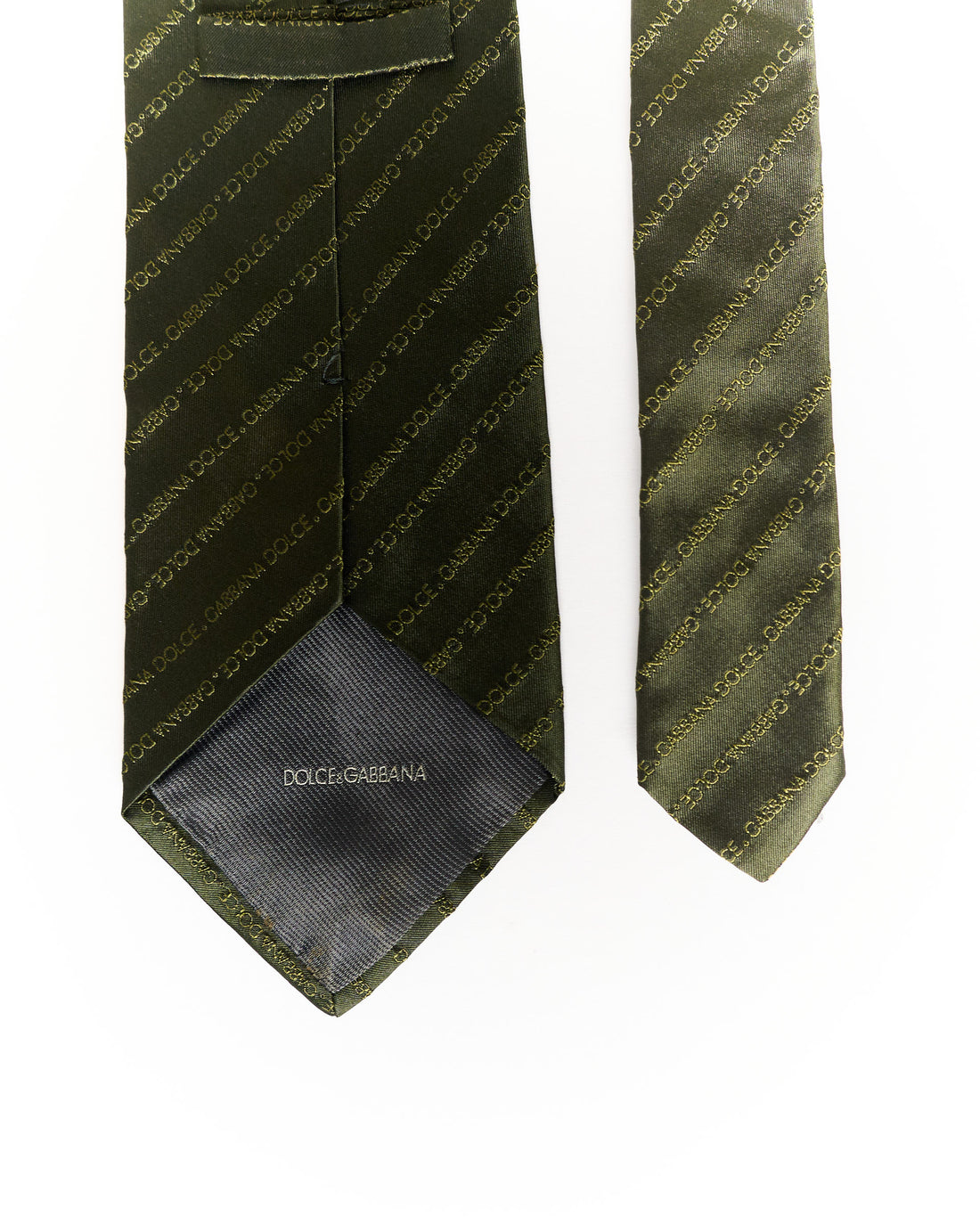 Dolce &amp; Gabbana Dark Green Silk Tie