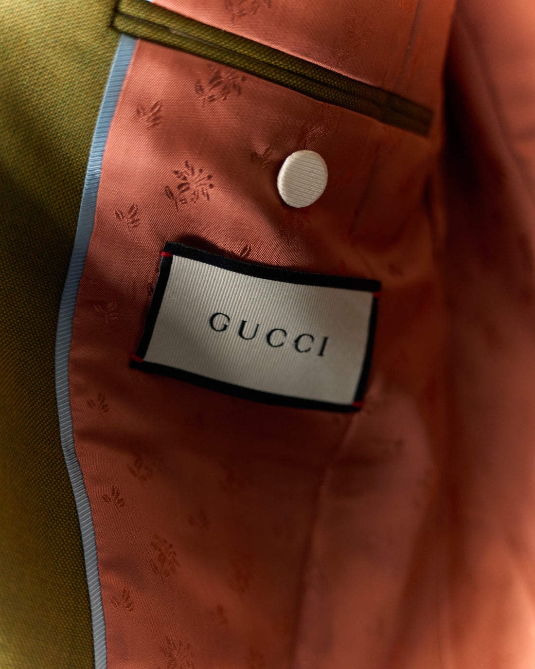 Gucci Olive Green Single Breasted Wool and Mohair Blazer