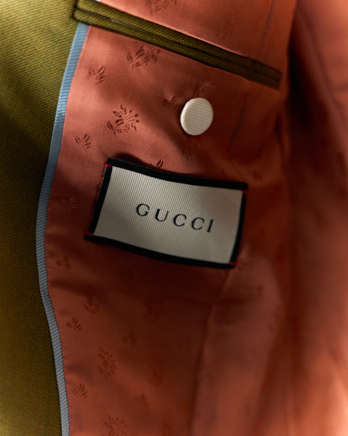 Gucci Olive Green Single Breasted Wool and Mohair Blazer
