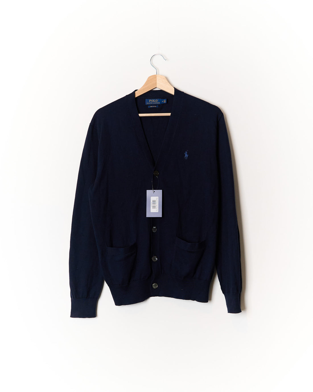 Ralph Lauren Navy Pima Cotton Cardigan
