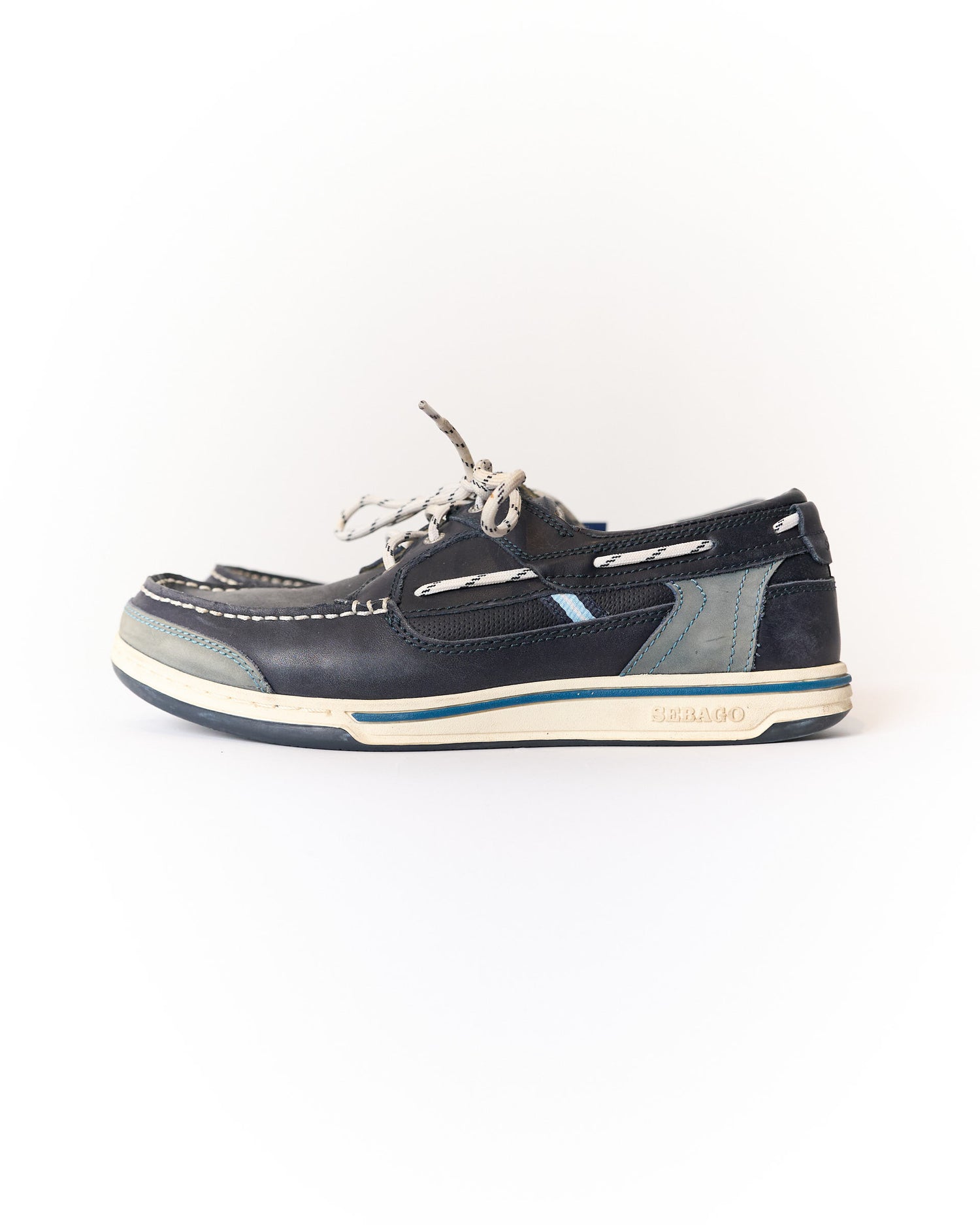 Sebago Navy Triton 3-Eye Sailor Shoe