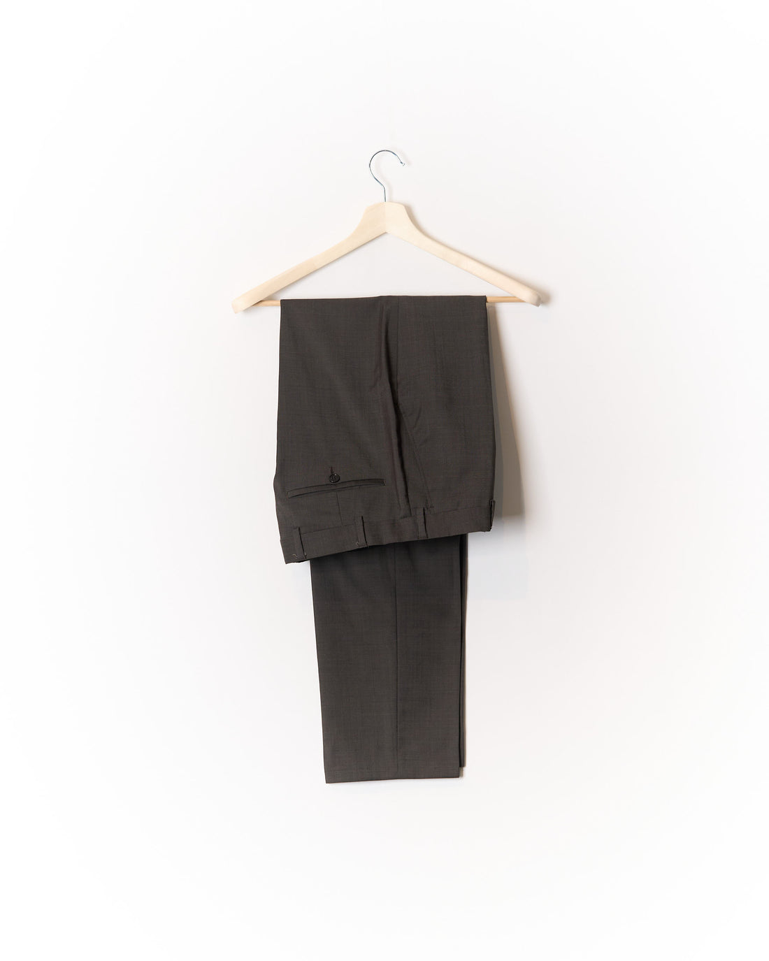 Grey Straigt Leg Wool Suit