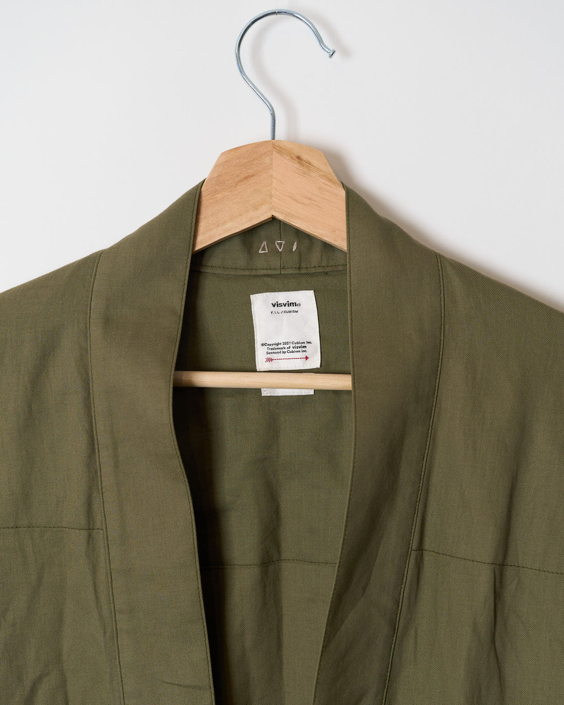 visvim Olive Green Cotton Kimono Overshirt