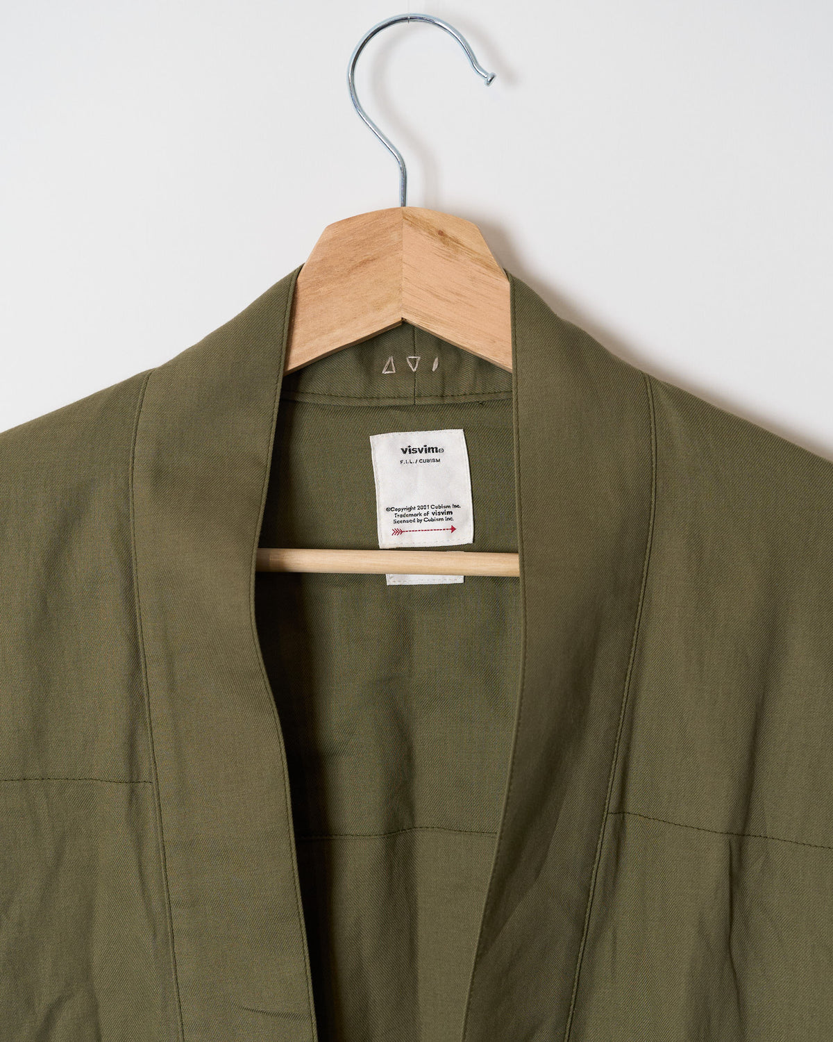 visvim Olive Green Cotton Kimono Overshirt
