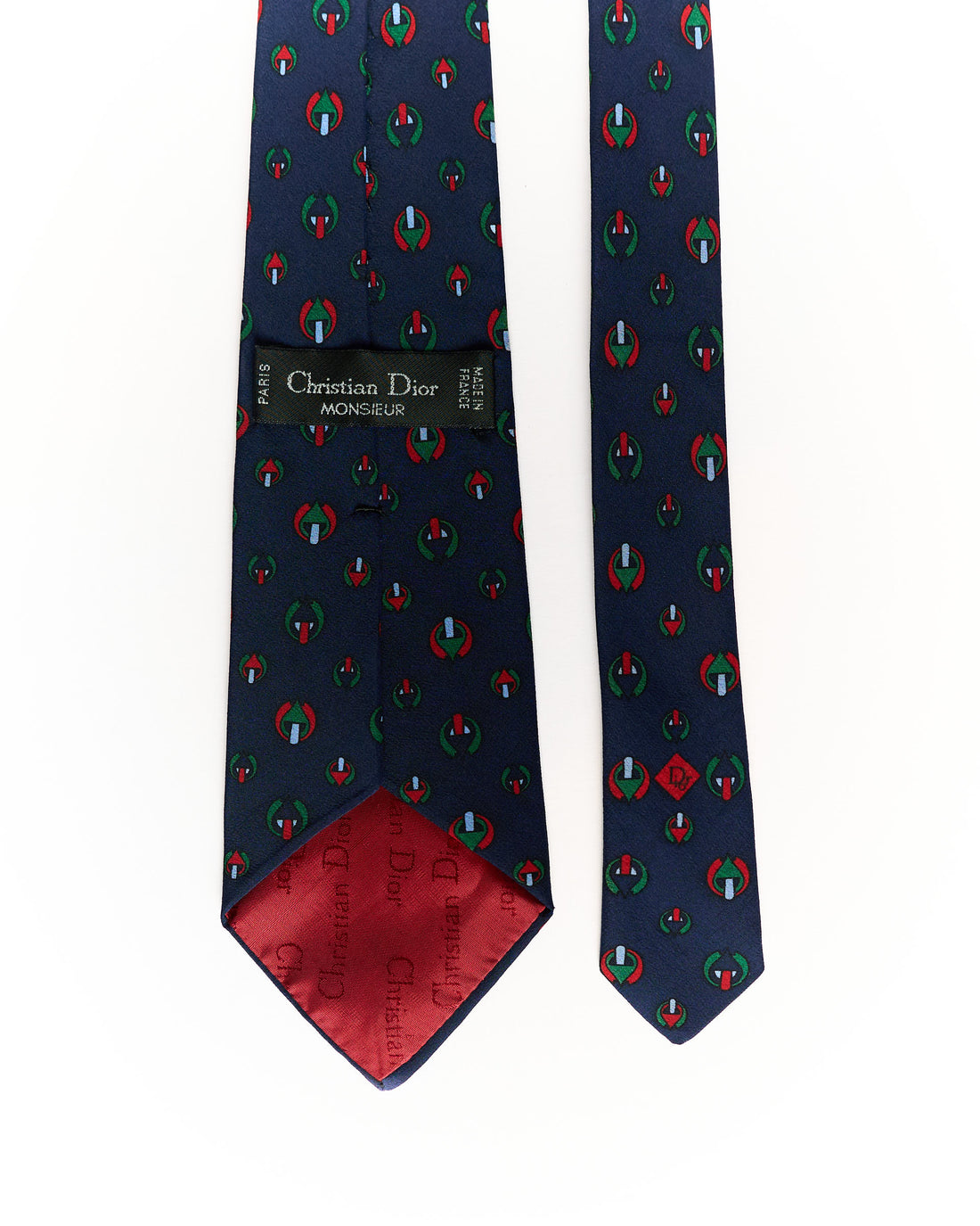 Christian Dior Monsieur Navy Vintage Silk Tie