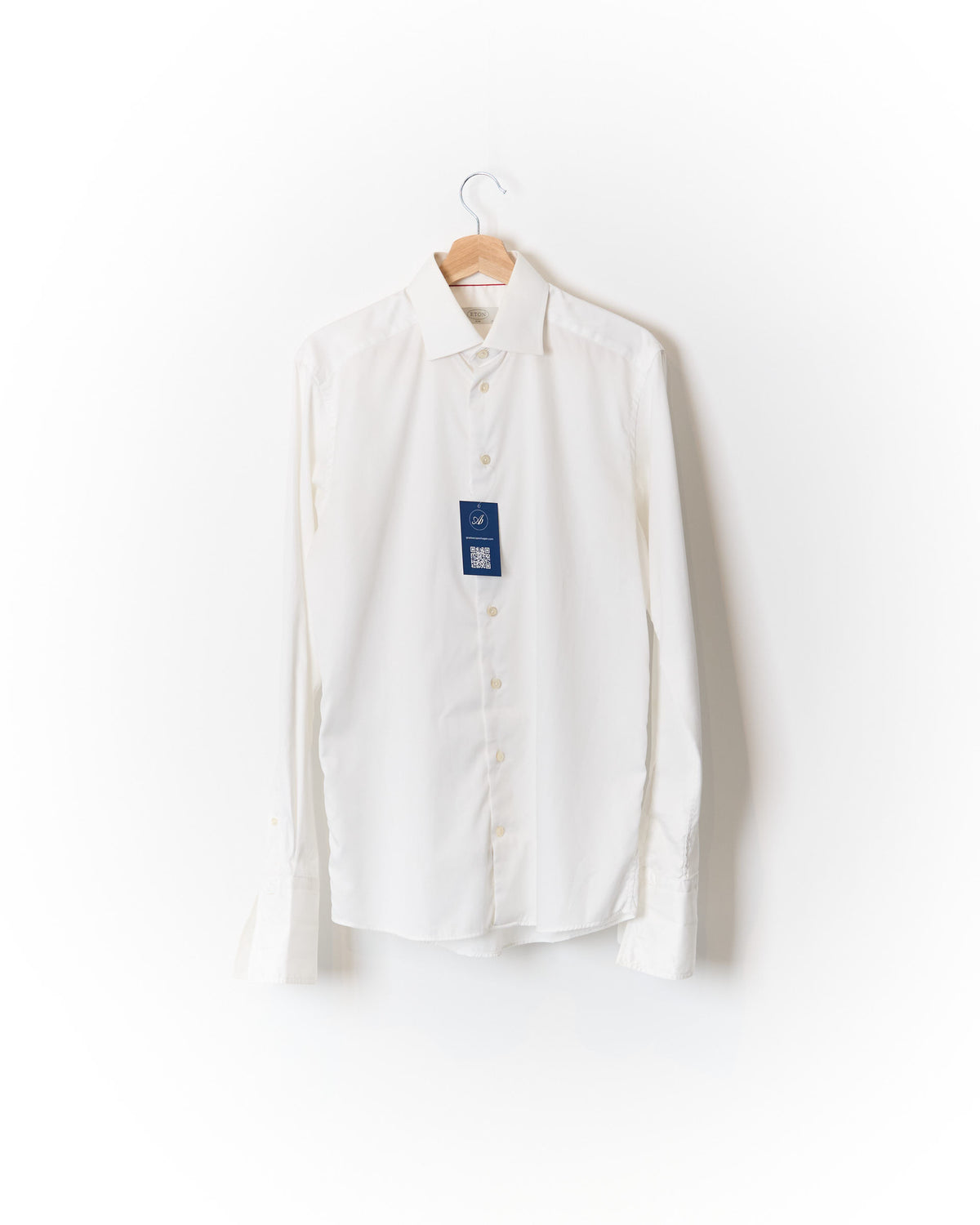Eton White Slim Cotton Cufflinks Shirt