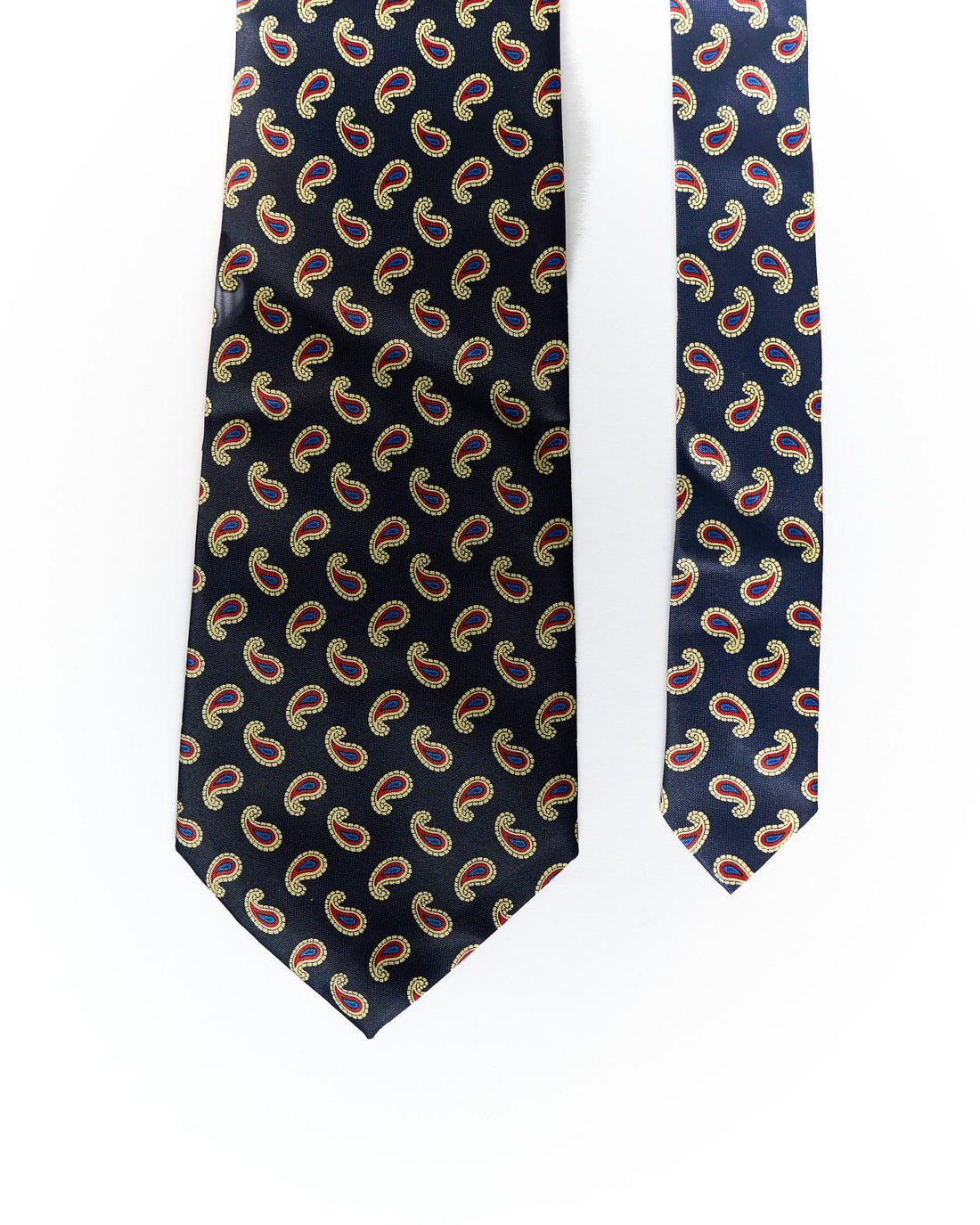 René Chagal Navy Paisley Hand Made Silk Tie