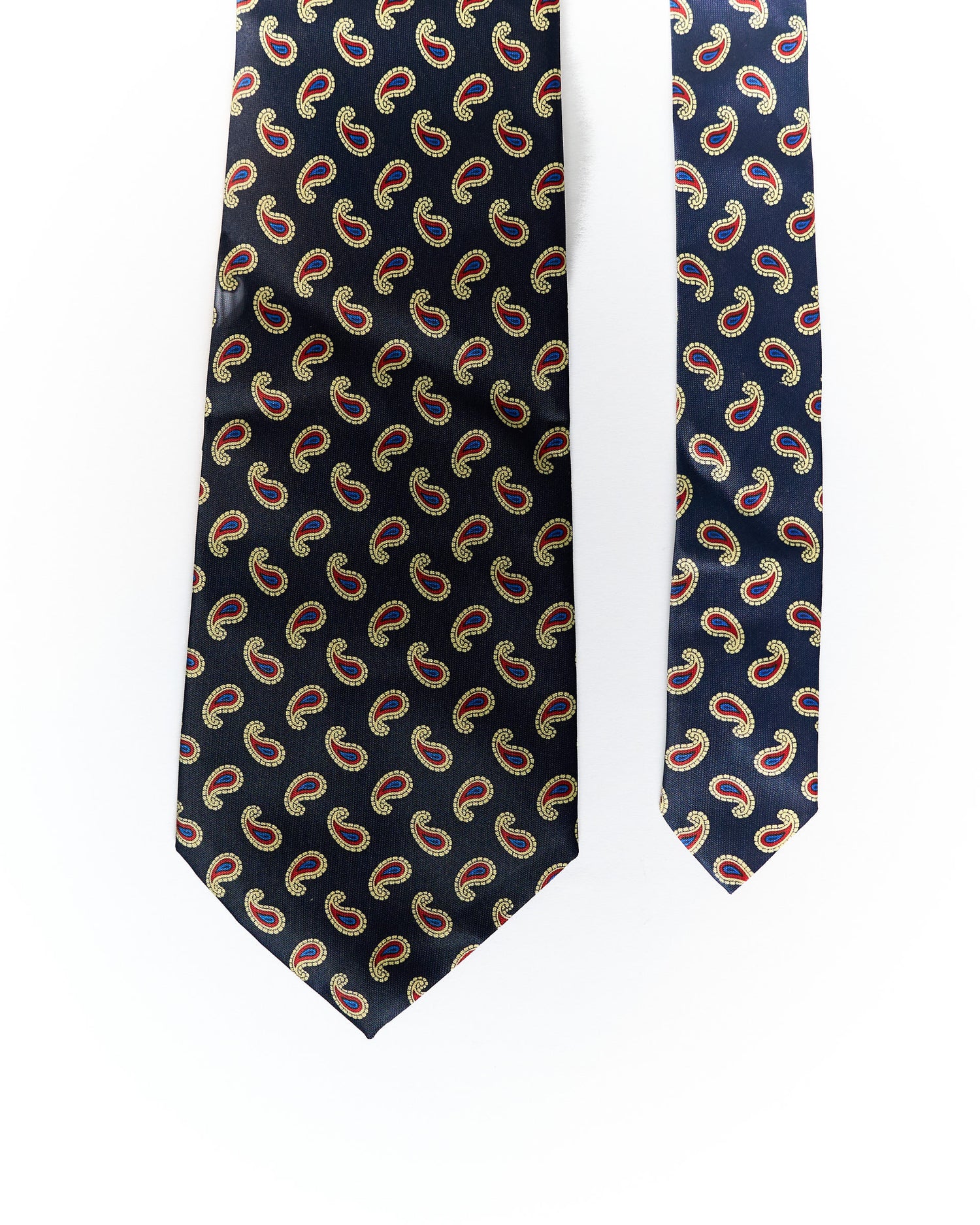 René Chagal Navy Paisley Hand Made Silk Tie
