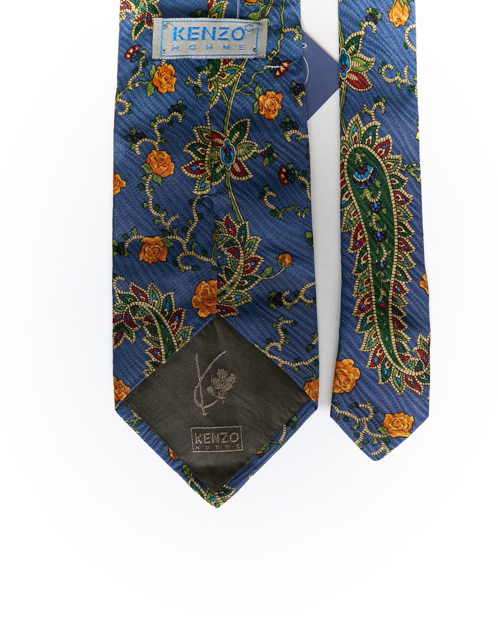 Kenzo Homme Blue Flower Silk Tie