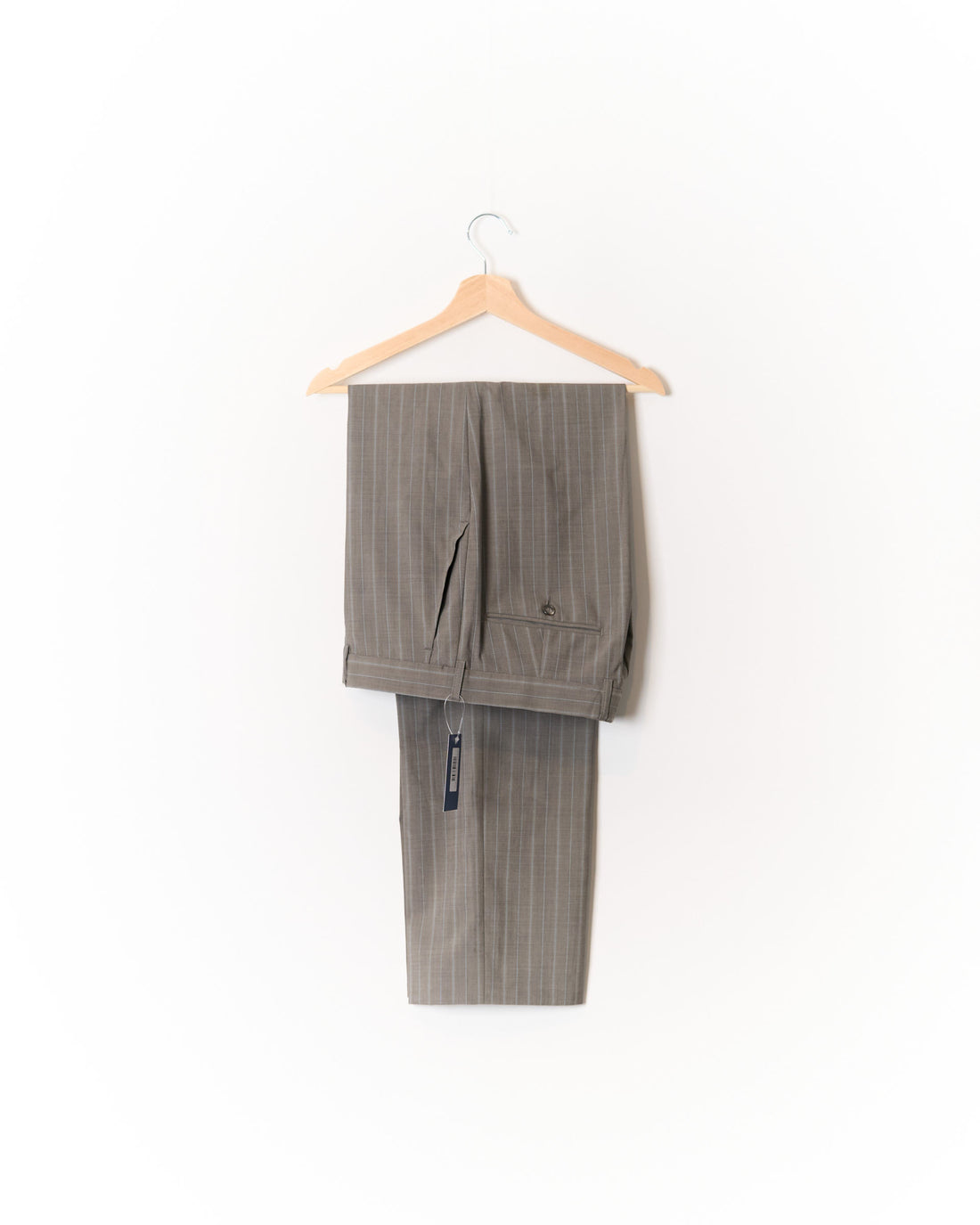 Cavaliere Light Grey Pinstripe Straigt Leg Dress Pants