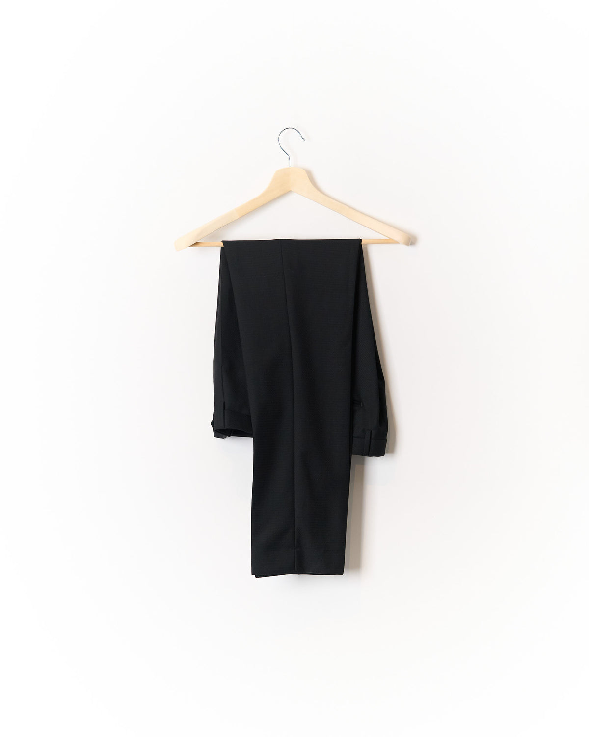 Blazek Black Straigt Leg Wool and Mohair Suit
