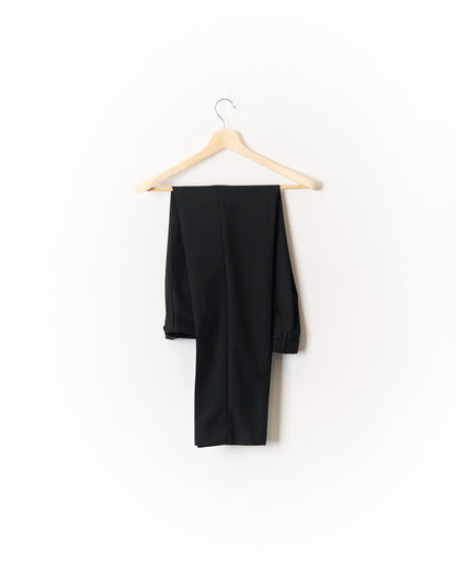 Blazek Black Straigt Leg Wool and Mohair Suit