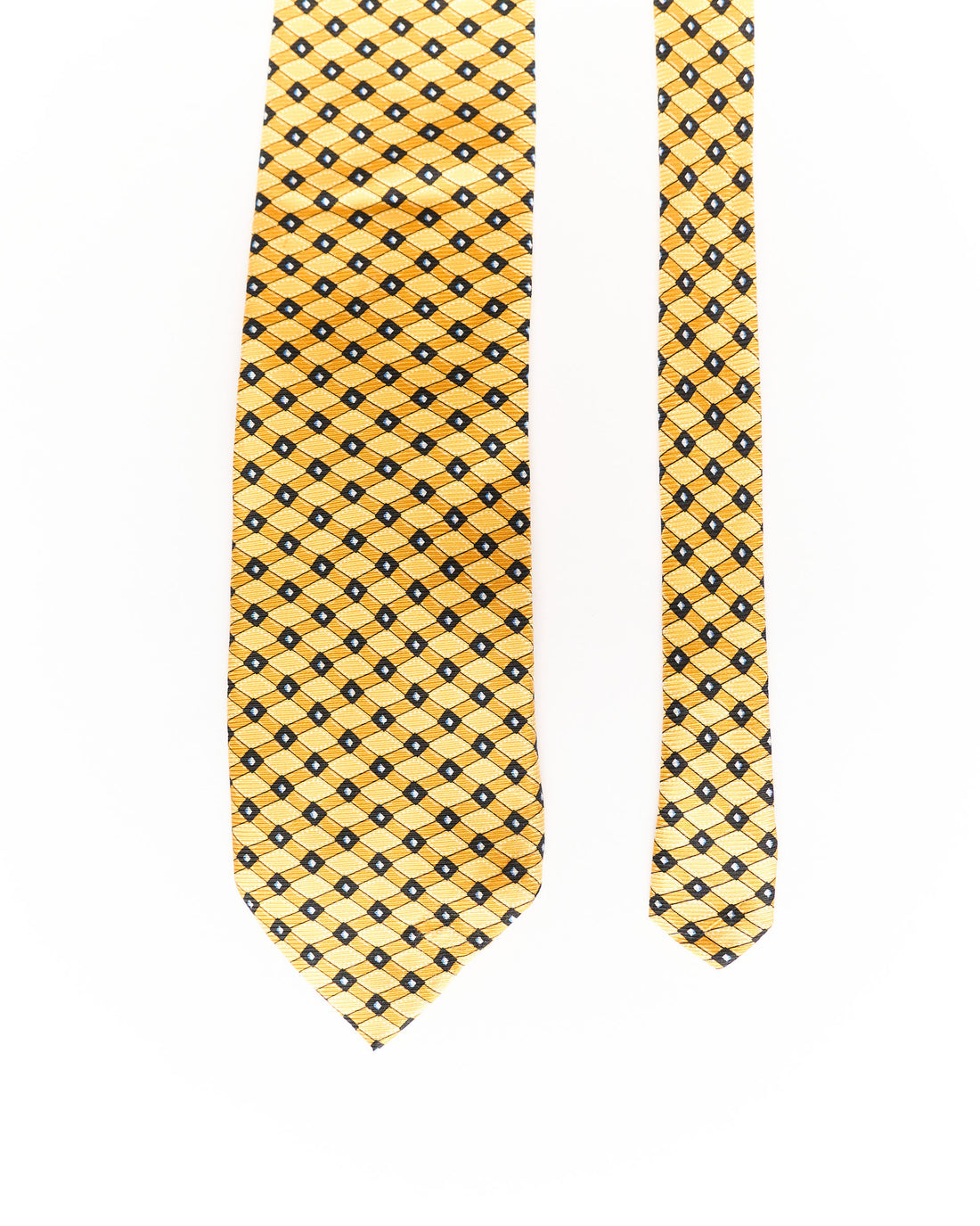 Luciano Soprani Yellow Print Silk Tie