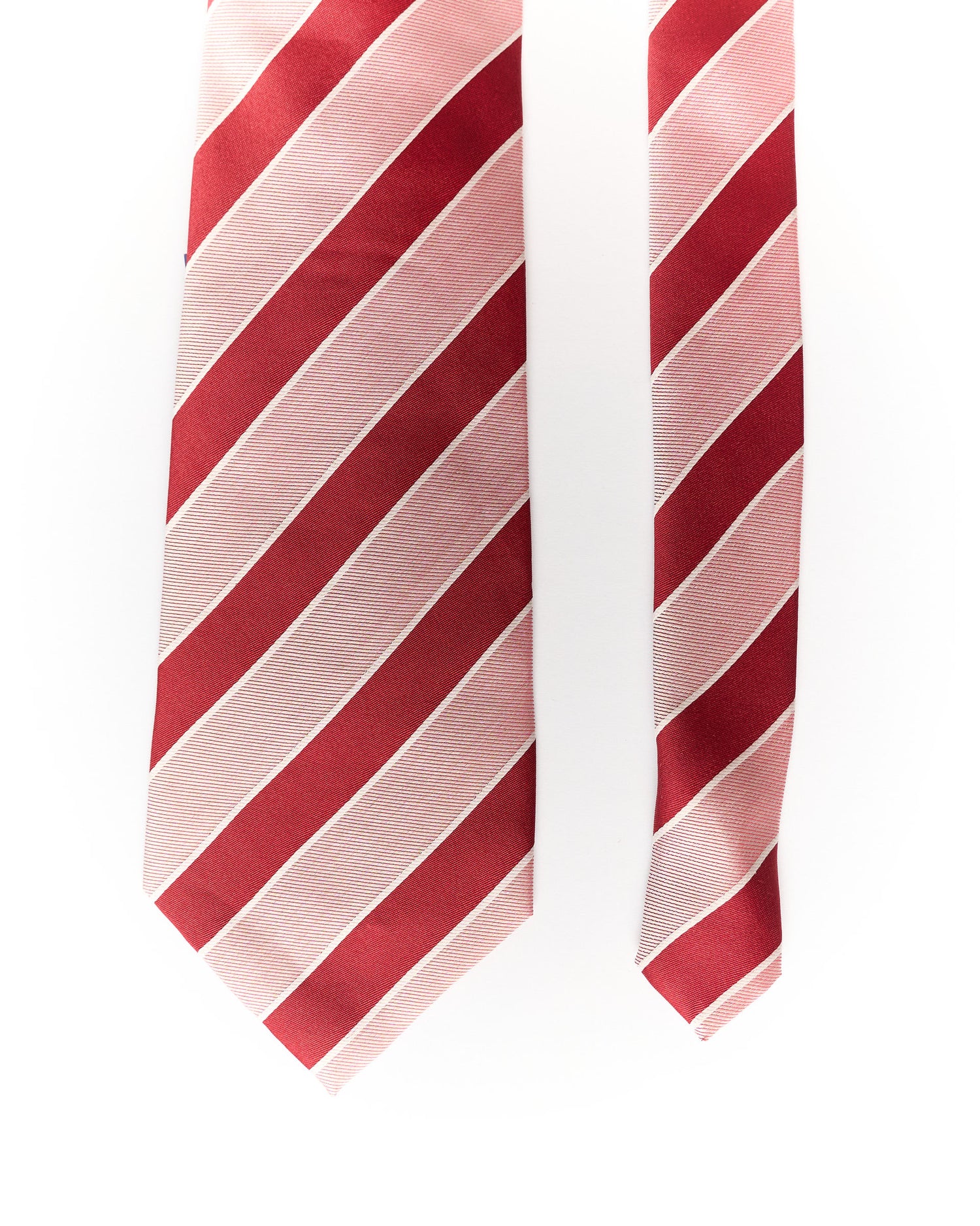 Luciano Red and Light Red Striped Silk Tie