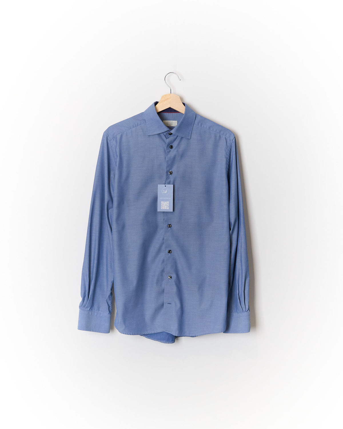 Eton Blue Slim Cottonhemd