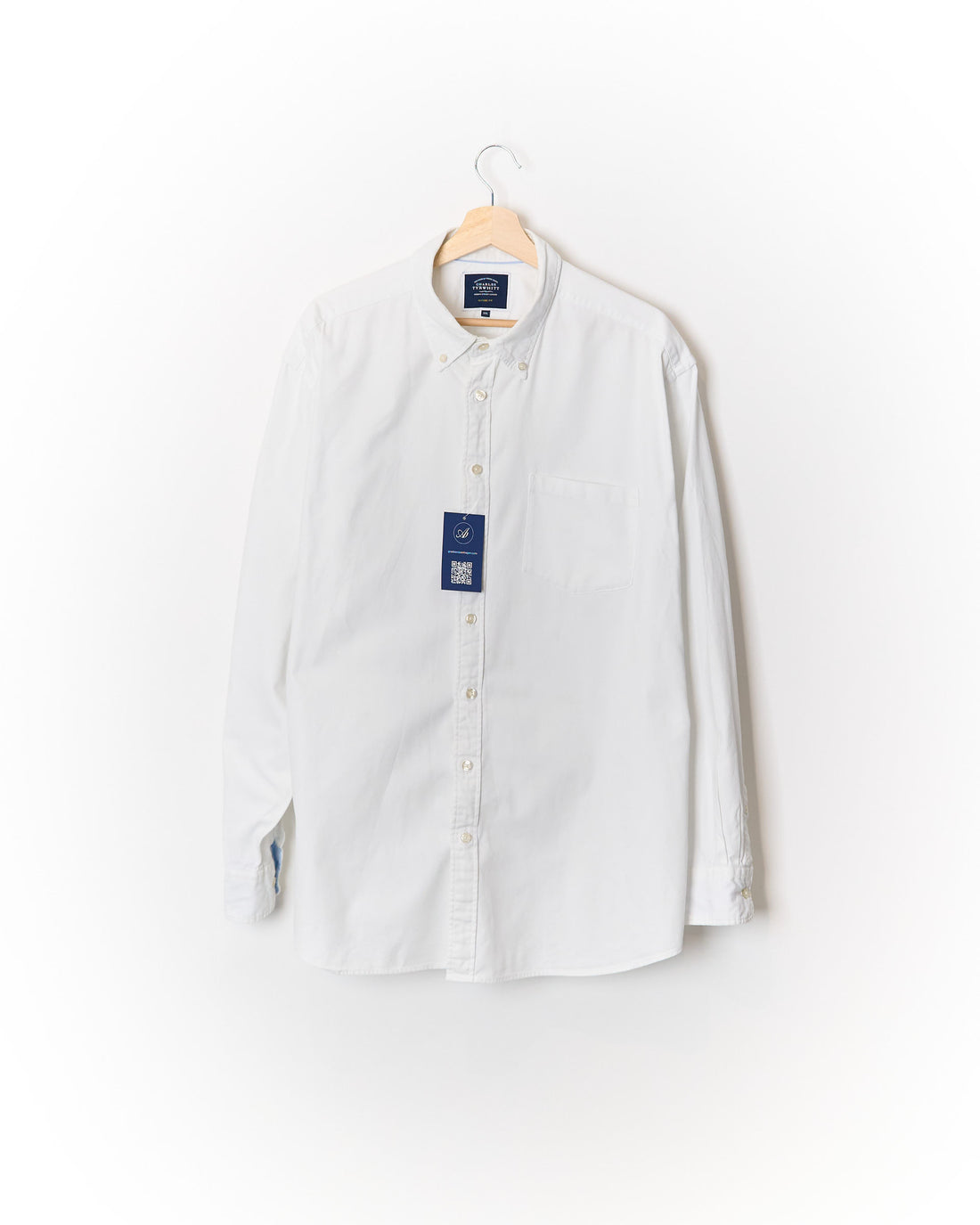 Charles Tyrwhitt White Button Down Classic Fit Cotton Shirt