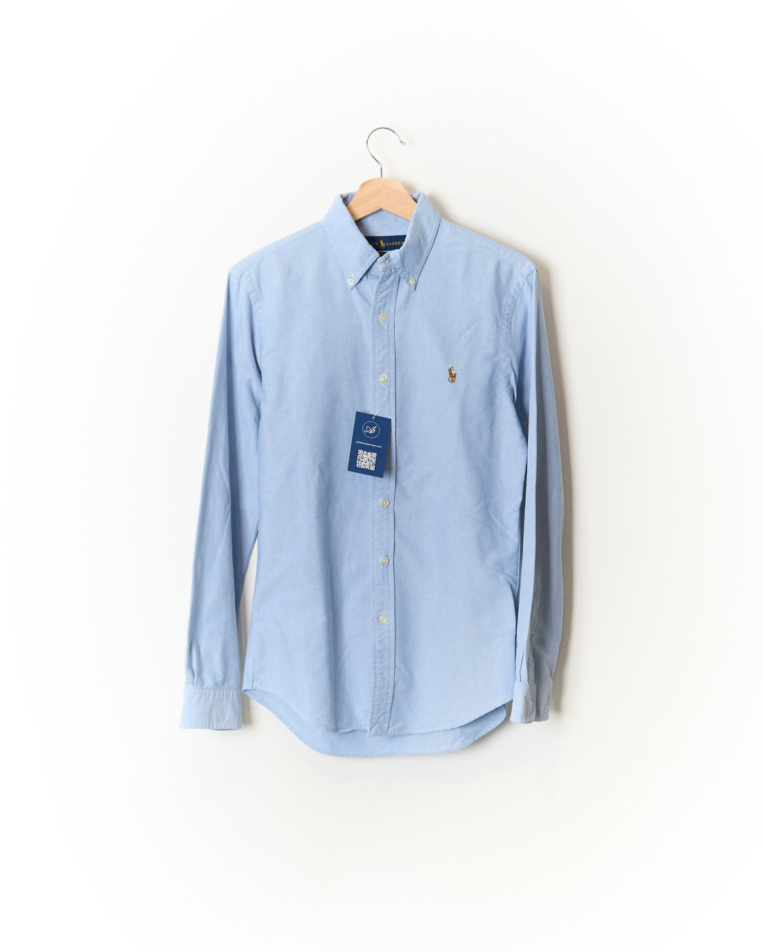 Ralph Lauren Light Blue Slim Fit Button Down Cotton Shirt