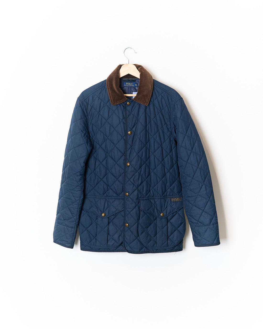 Polo Ralph Lauren Navy Corduroy Collar Quilted Wind Breaker Jacket