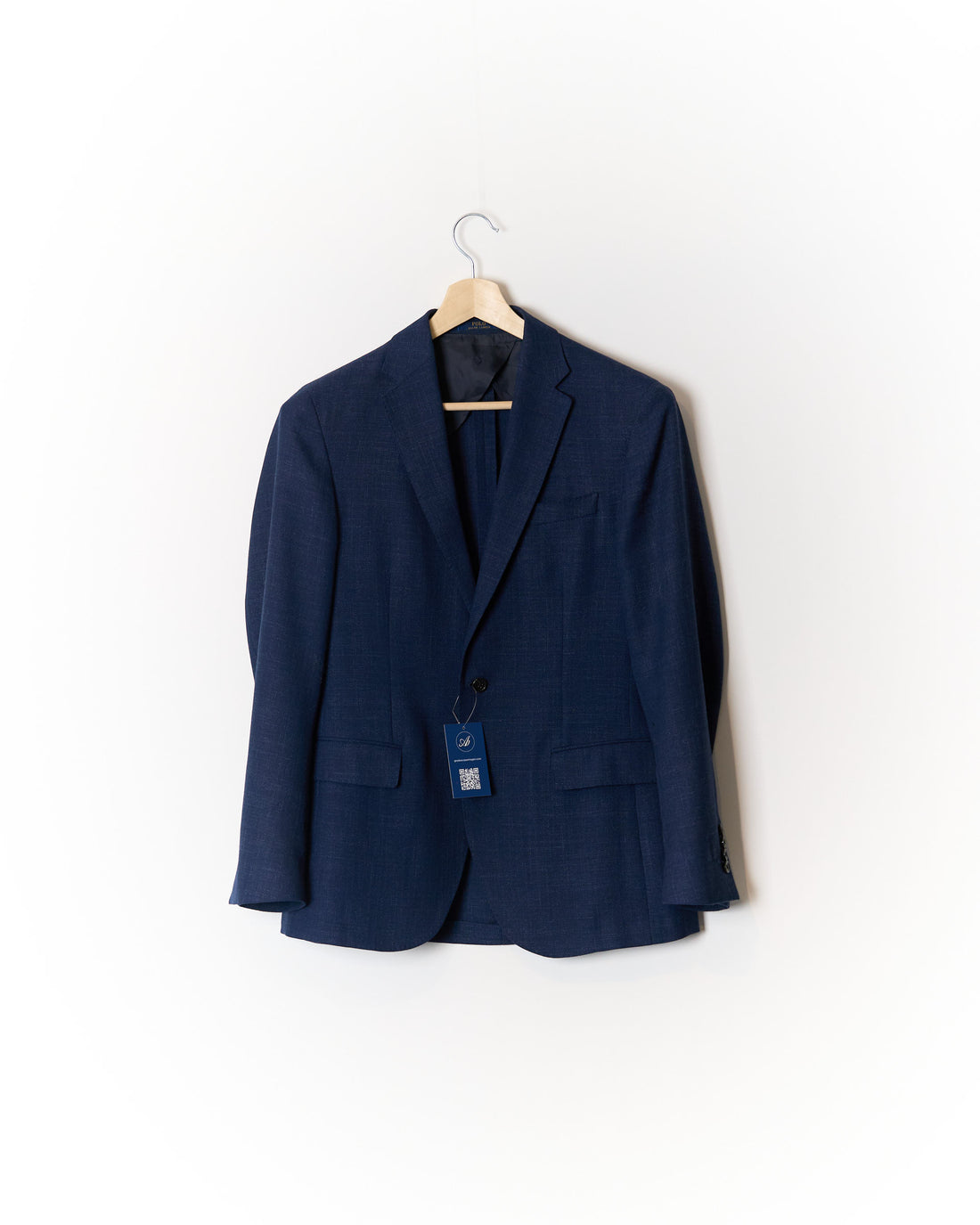 Polo Ralph Lauren Marineblaues Sport-Sakko aus Wolle und Leinen