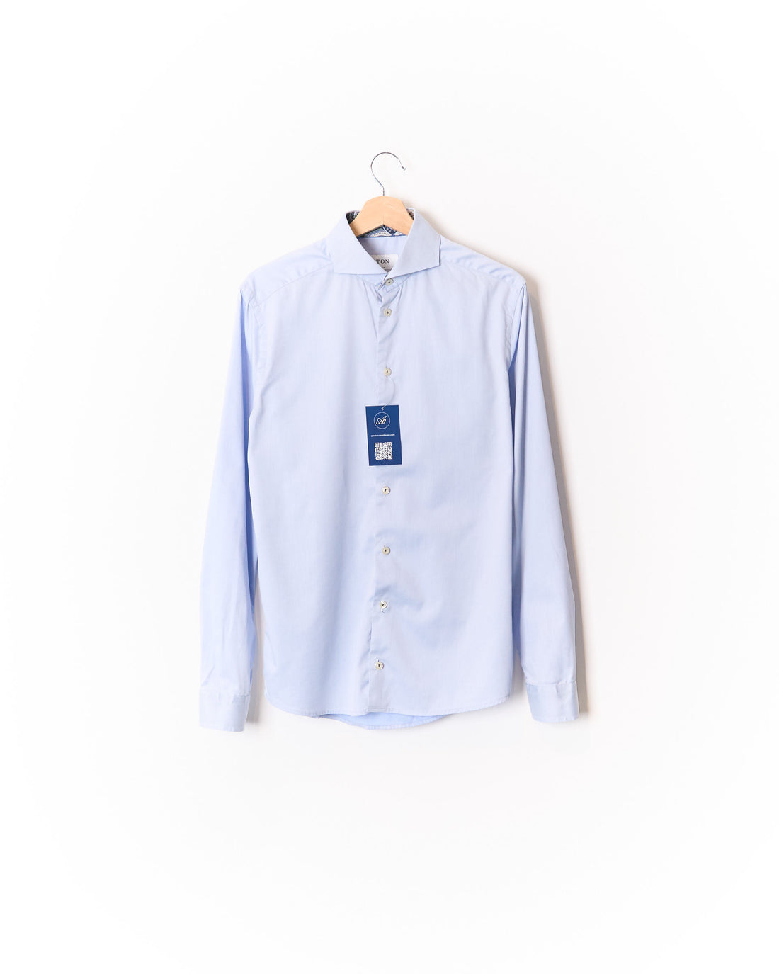 Eton Light Blue Super Slim Cotton Shirt