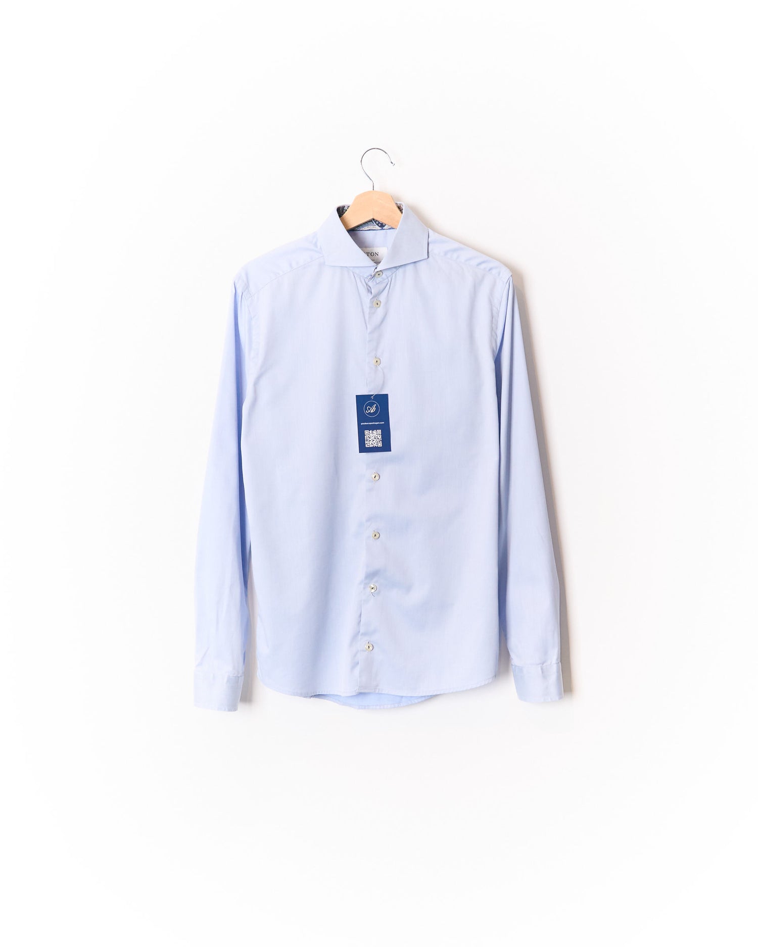 Eton Light Blue Super Slim Cotton Shirt
