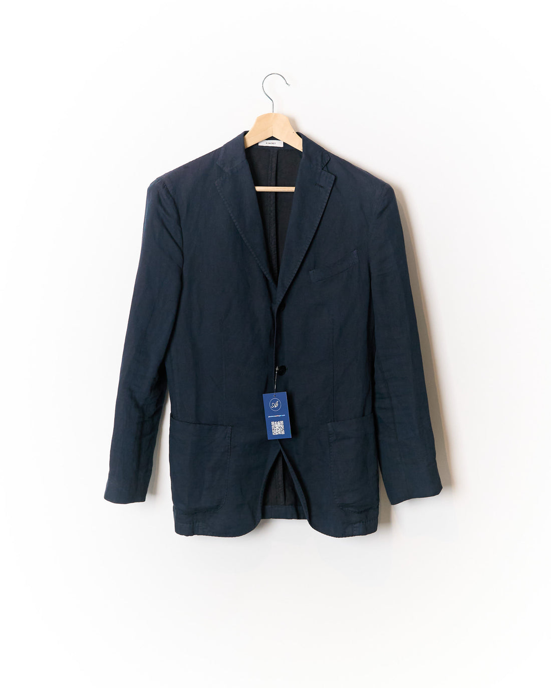 Boglioli Milano Navy K. Jacket Unconstructed Cotton and Linen Sport Jacet Blazer