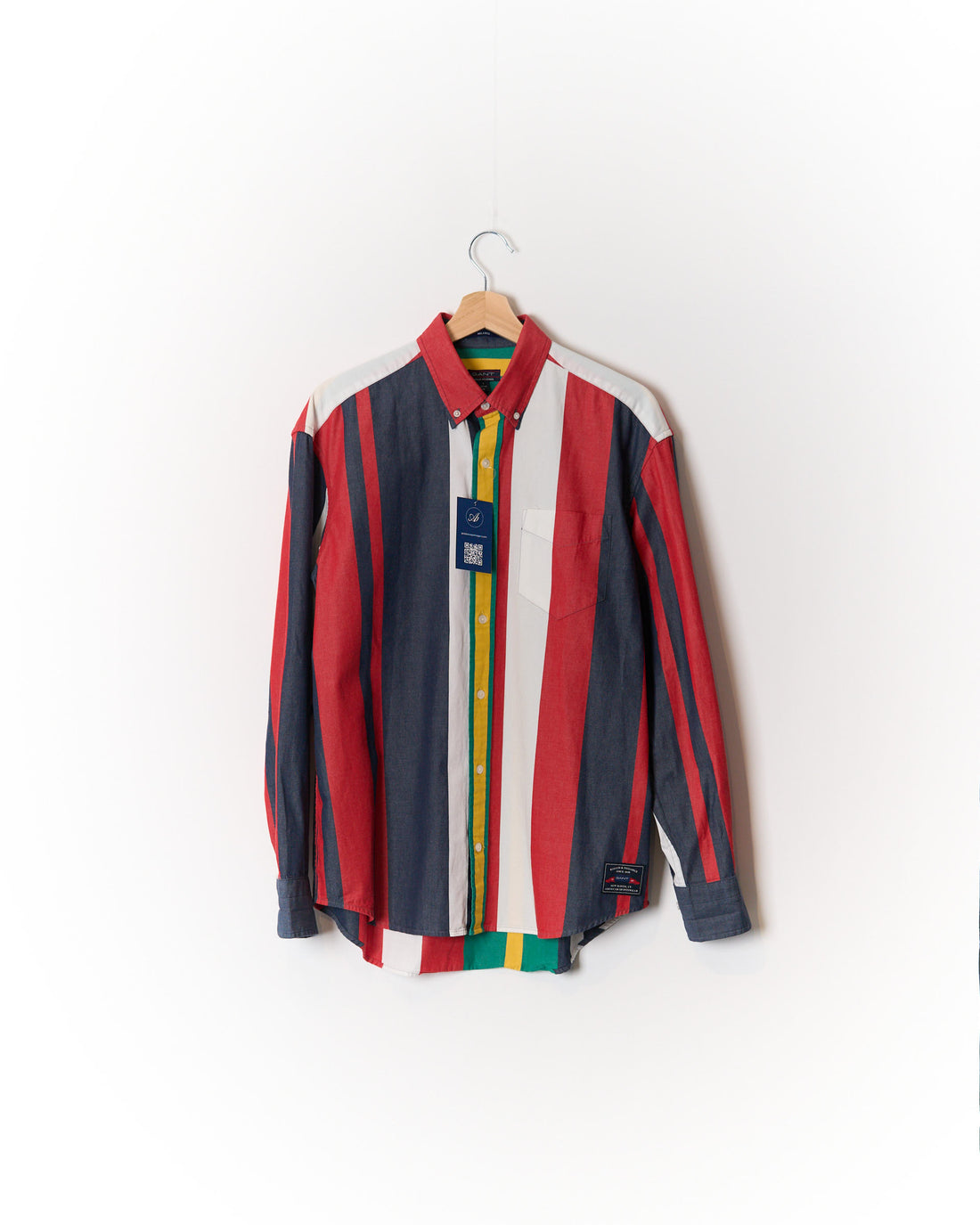 Gant Multi Colour Striped Rough Weather Relaxed Cotton Shirt