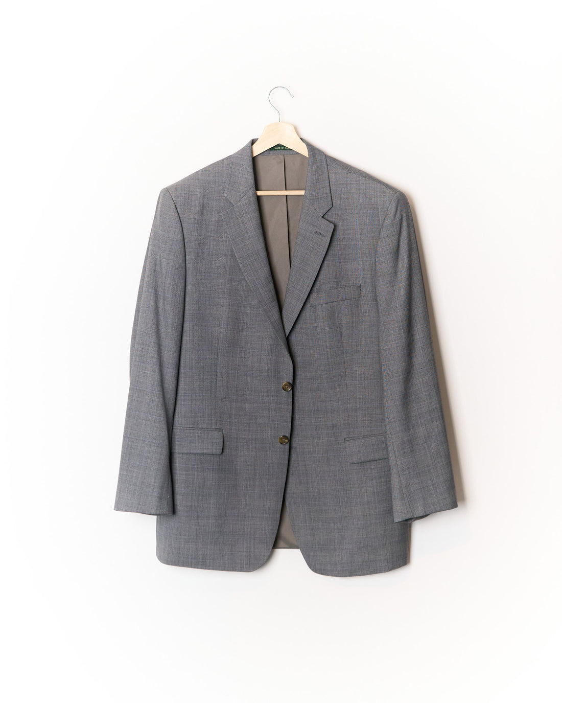 Ralph Lauren Grey Checkered Green Label Wool Blazer