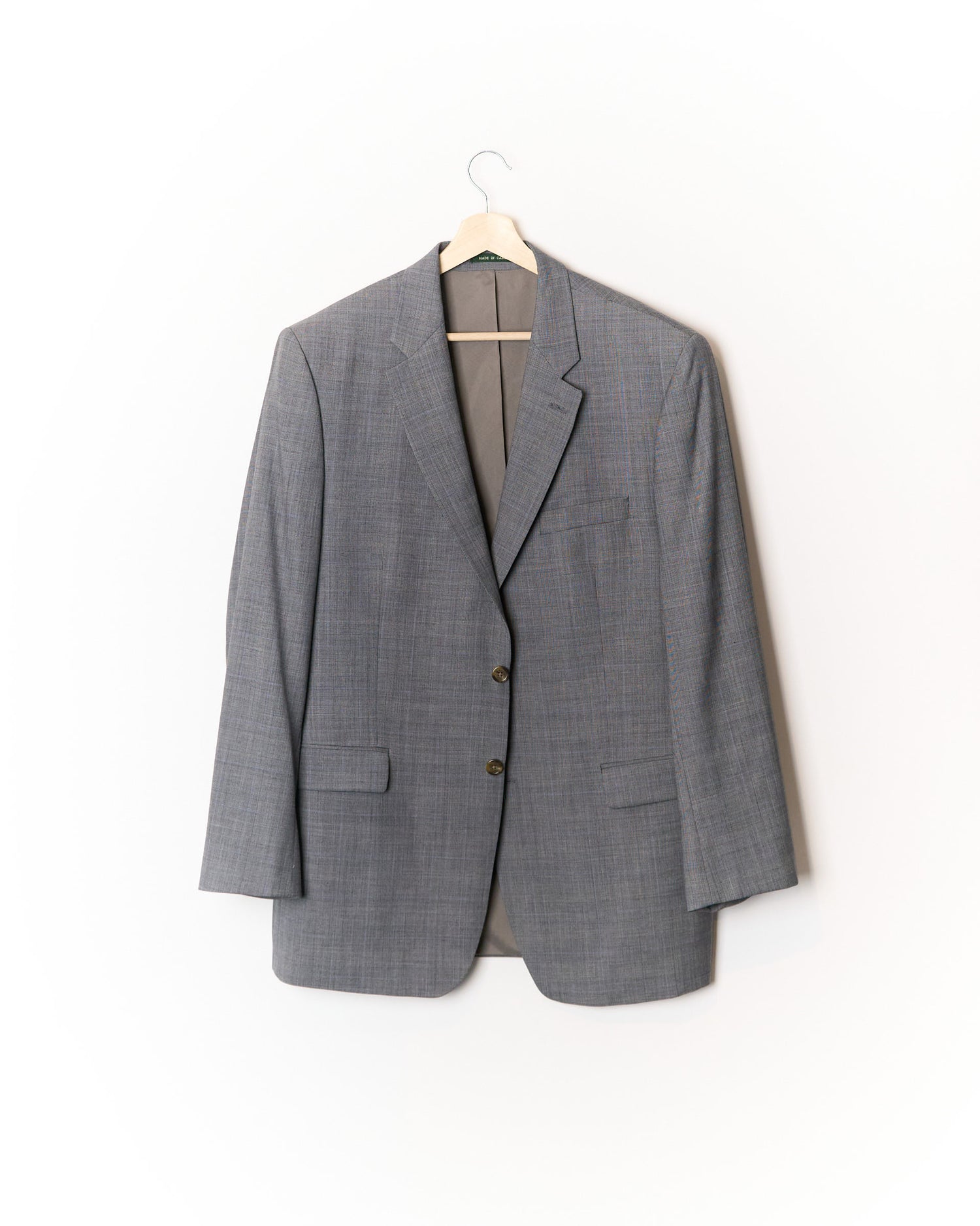 Ralph Lauren Grey Checkered Green Label Wool Blazer